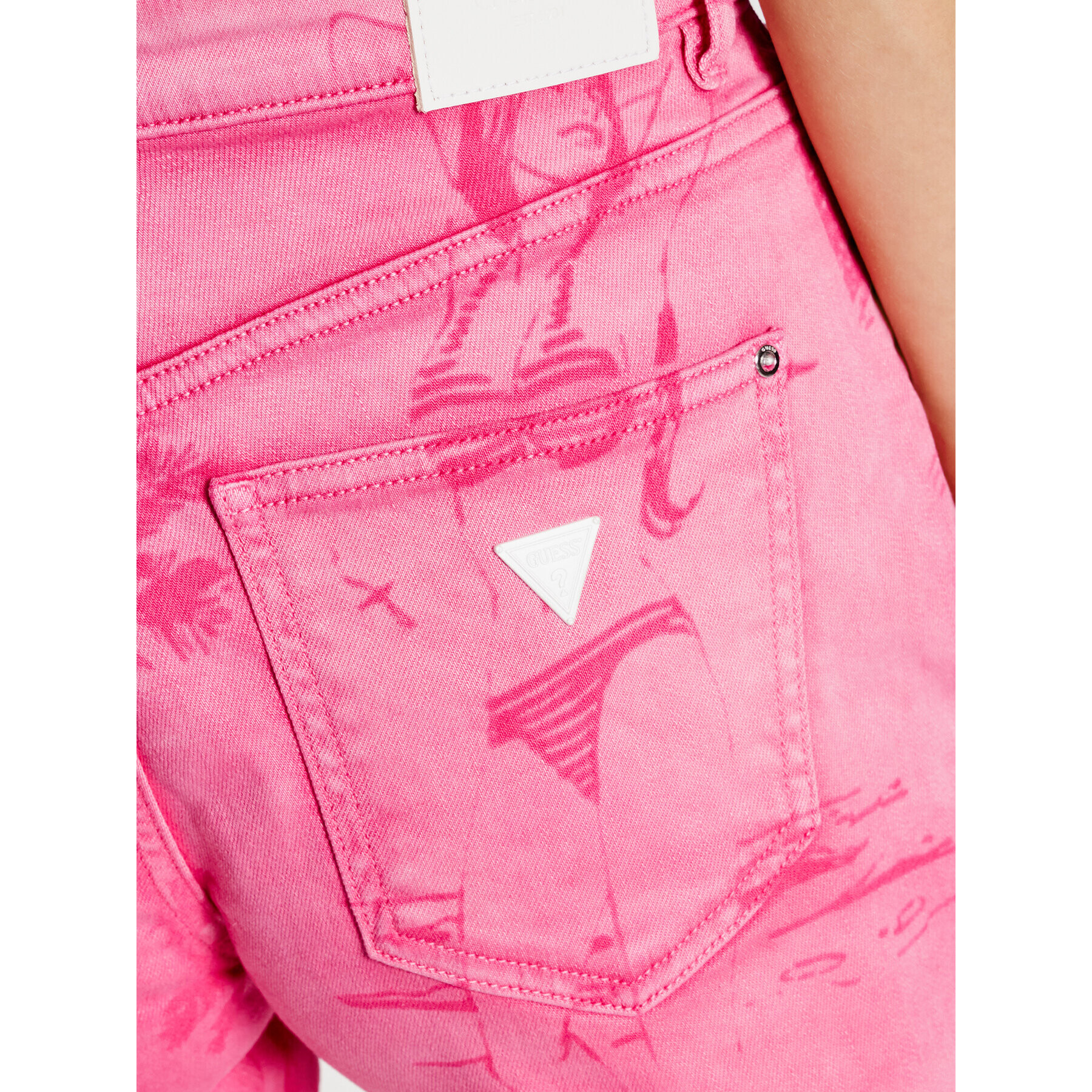 Guess Дънкови шорти W1GD18 D2G6M Розов Regular Fit - Pepit.bg