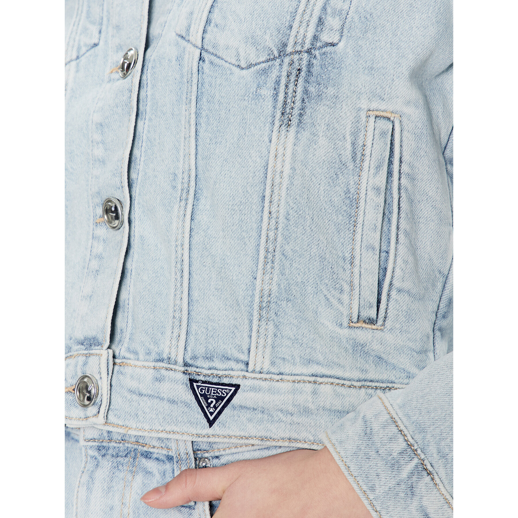 Guess Дънково яке Becca W3RN15 D4WB6 Син Slim Fit - Pepit.bg