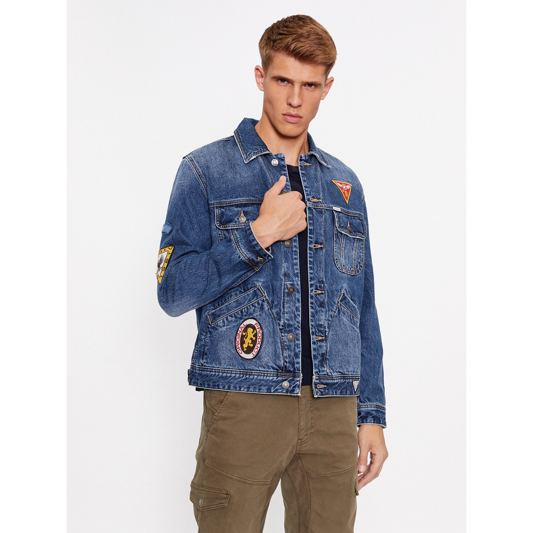Guess Дънково яке Dean M3BXN6 D4YO0 Тъмносин Regular Fit - Pepit.bg