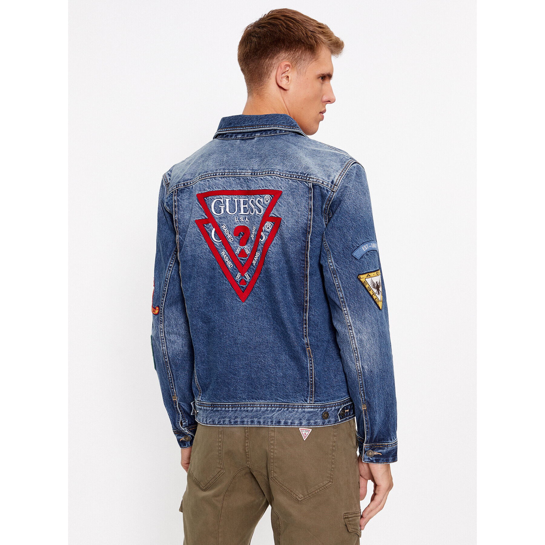 Guess Дънково яке Dean M3BXN6 D4YO0 Тъмносин Regular Fit - Pepit.bg