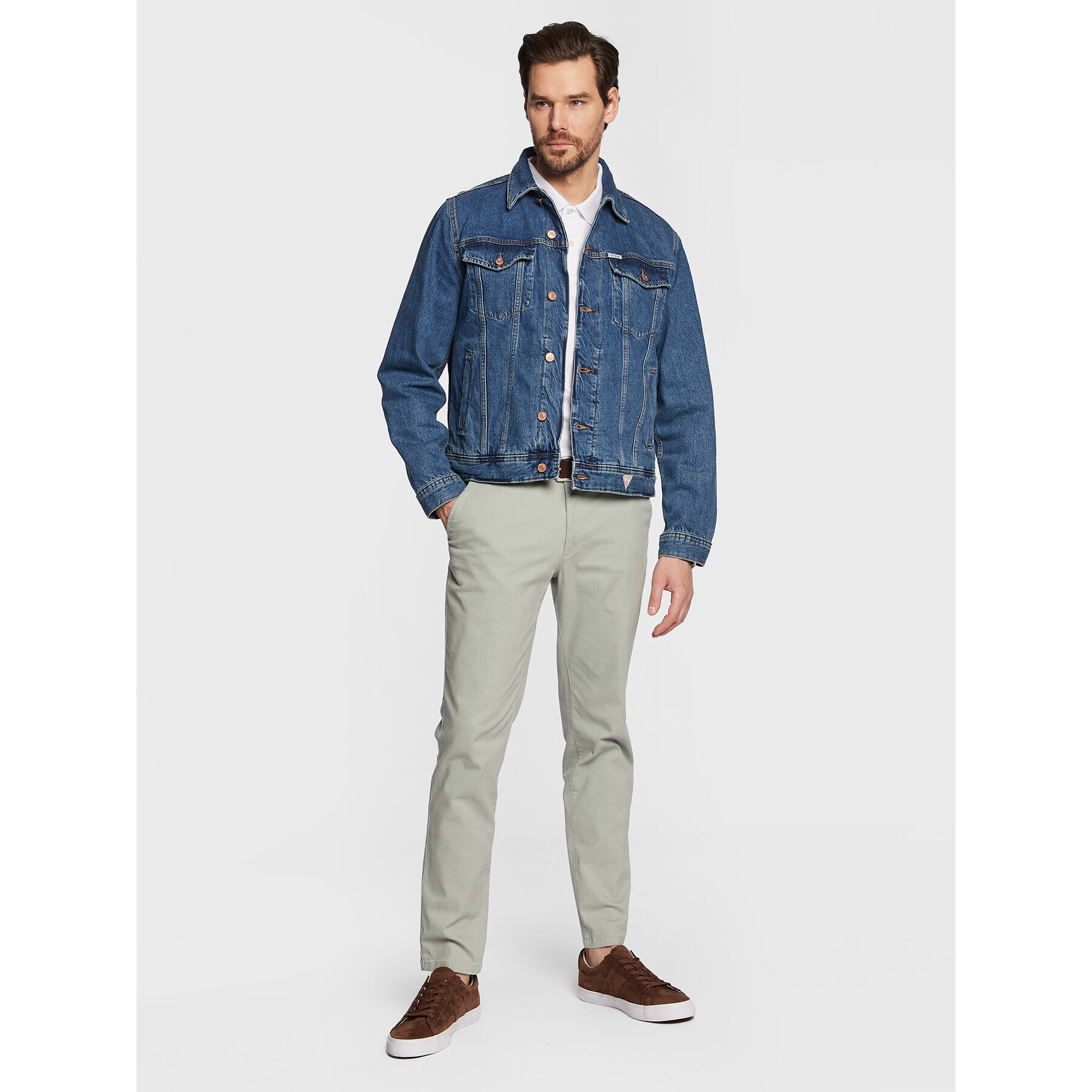 Guess Дънково яке Dillon M3RXN1 D4T9C Тъмносин Regular Fit - Pepit.bg