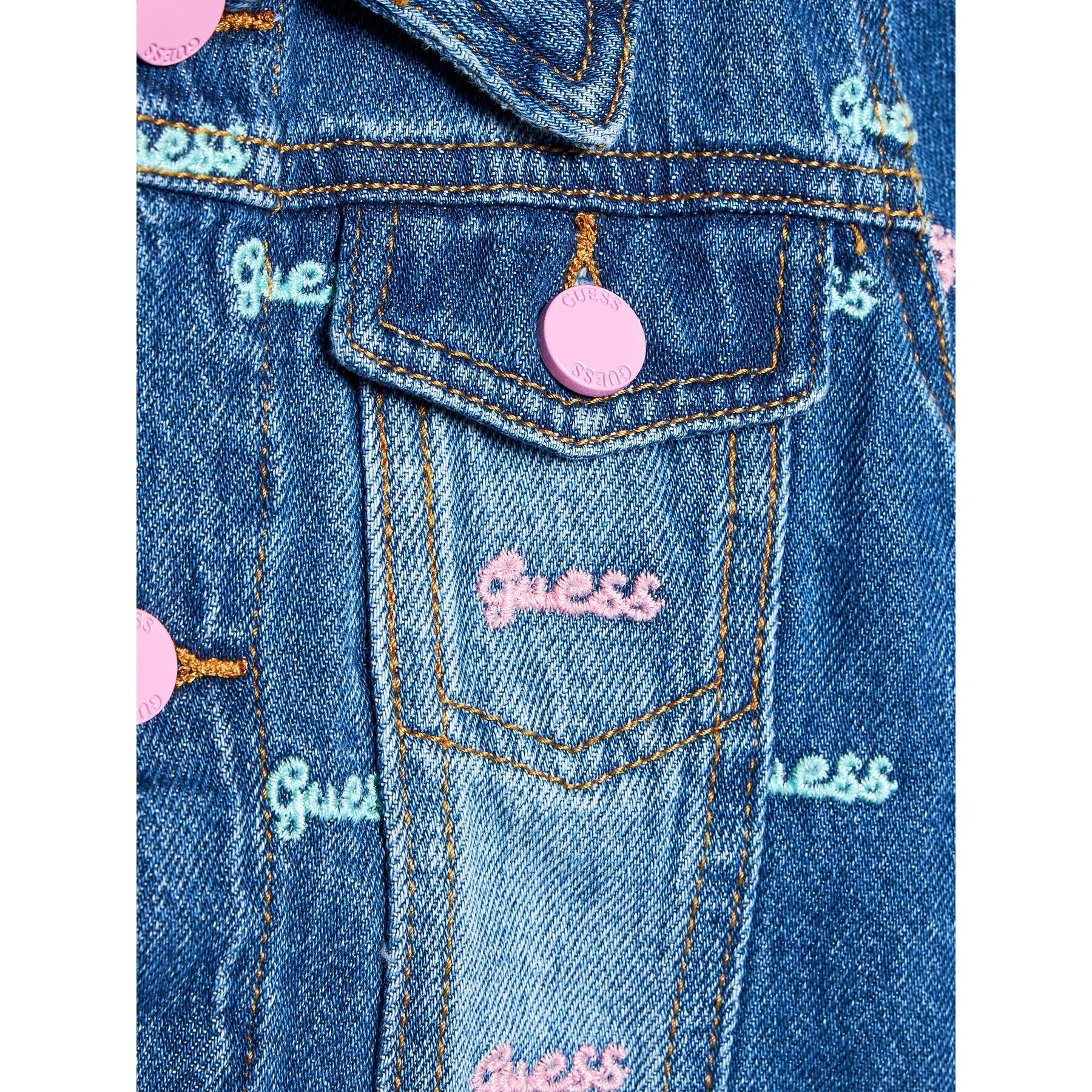 Guess Дънково яке K3RL01 D4YA0 Тъмносин Regular Fit - Pepit.bg