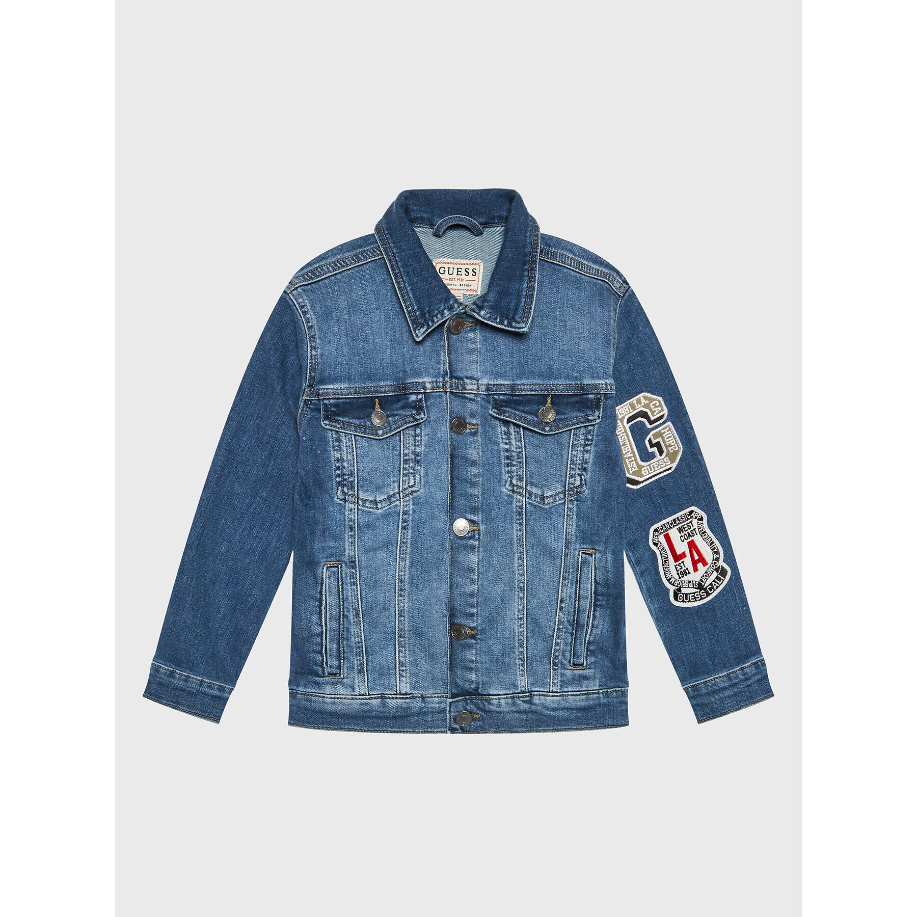 Guess Дънково яке L3RL08 D4GV0 Син Regular Fit - Pepit.bg