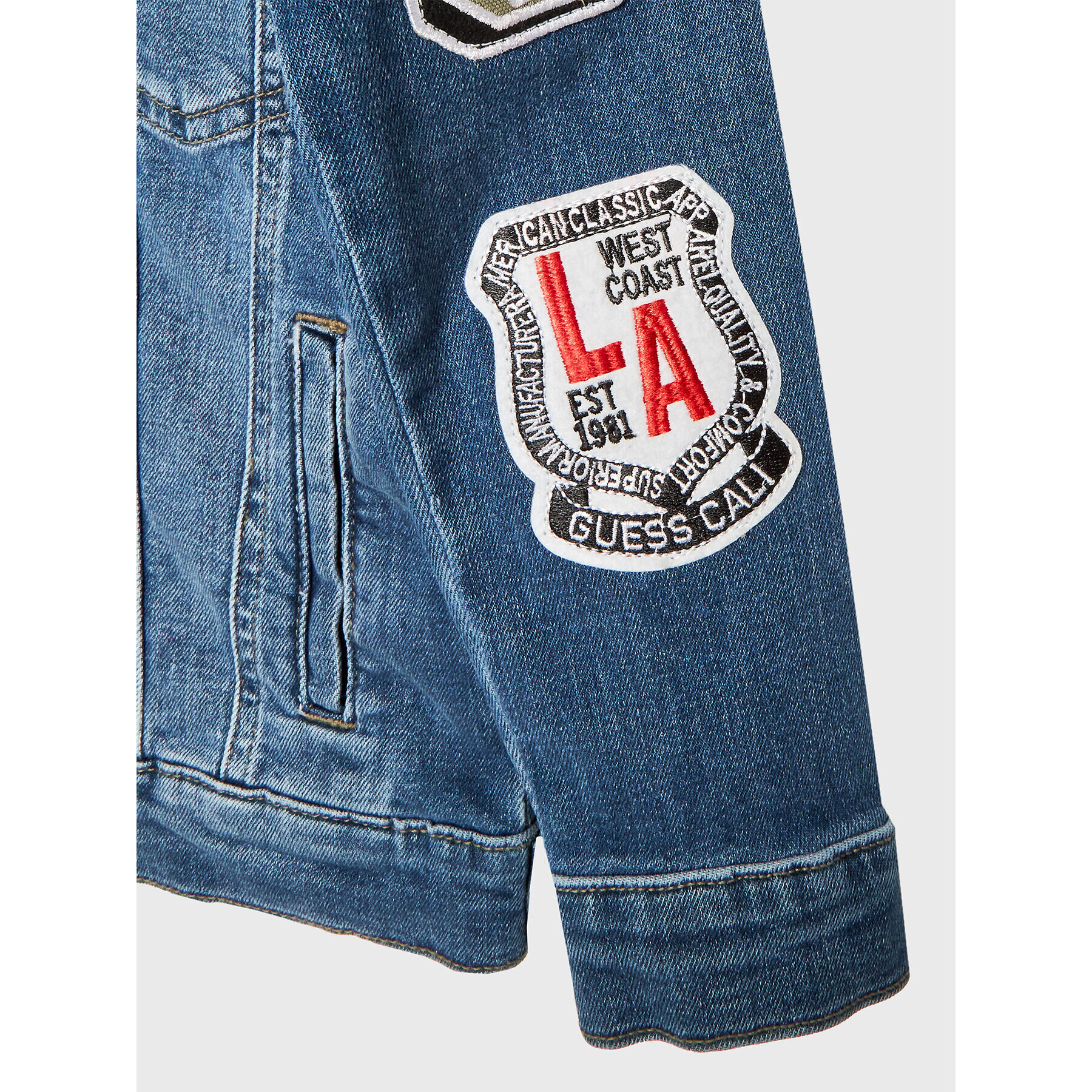 Guess Дънково яке L3RL08 D4GV0 Син Regular Fit - Pepit.bg