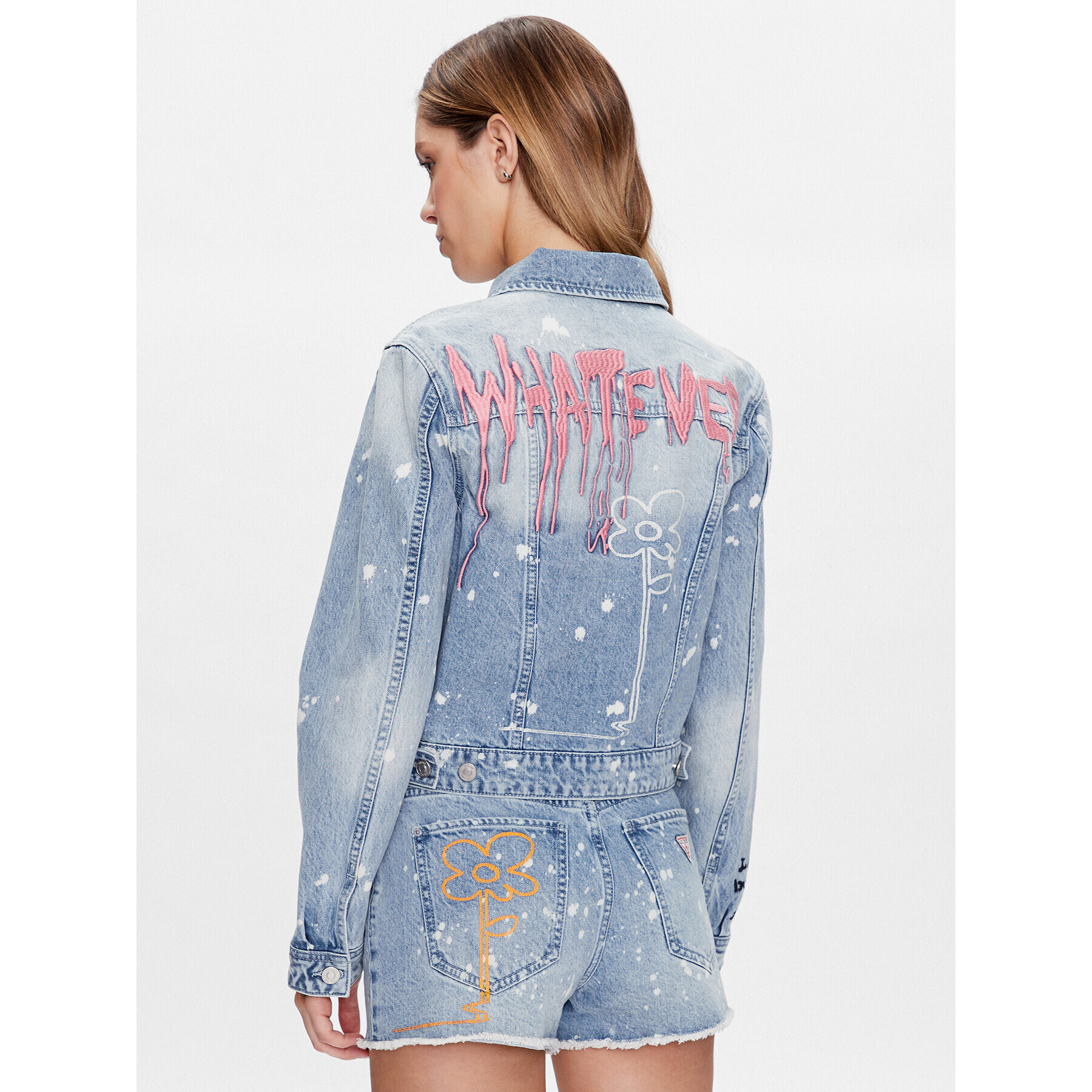 Guess Дънково яке Stevie W3GN45 D4YO0 Син Regular Fit - Pepit.bg