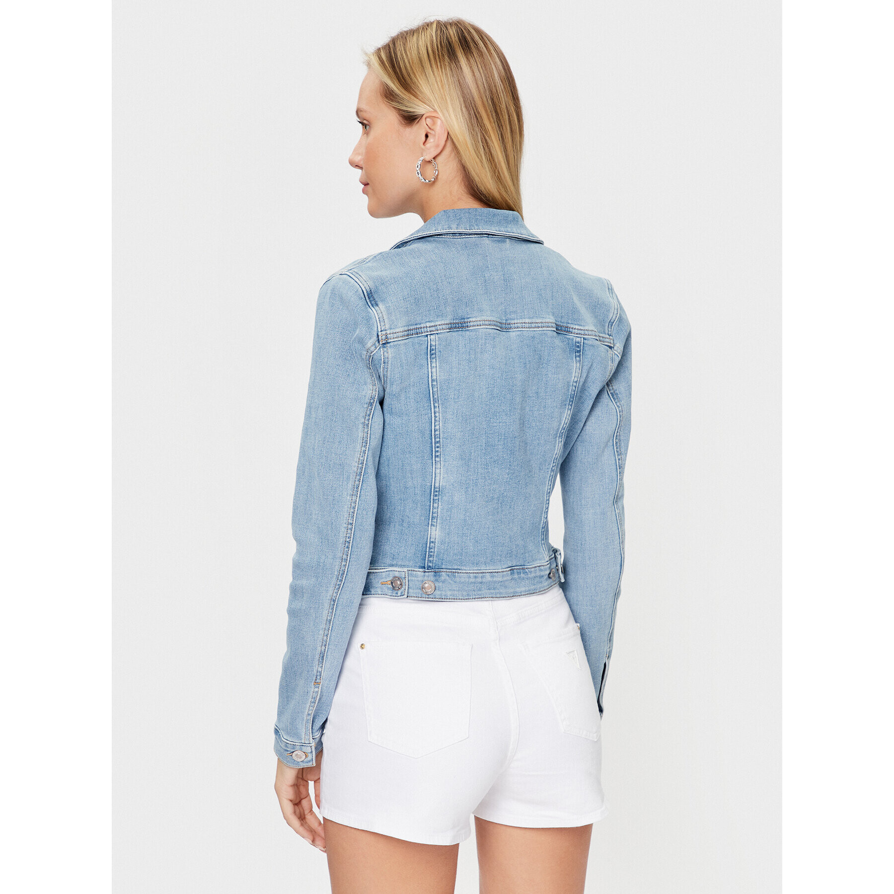 Guess Дънково яке W2GN0E D4LU2 Син Slim Fit - Pepit.bg