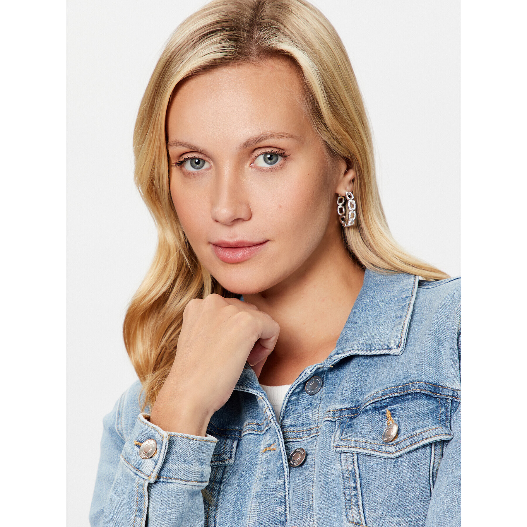 Guess Дънково яке W2GN0E D4LU2 Син Slim Fit - Pepit.bg