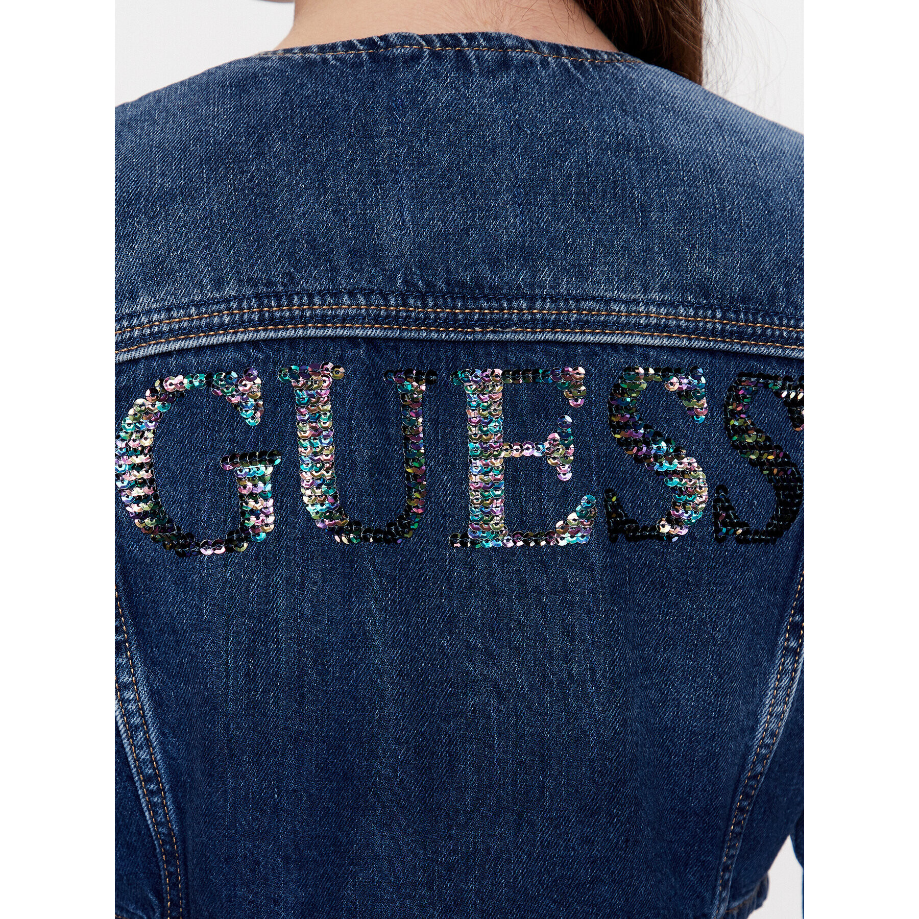 Guess Дънково яке W3YN20 D52M1 Син Regular Fit - Pepit.bg