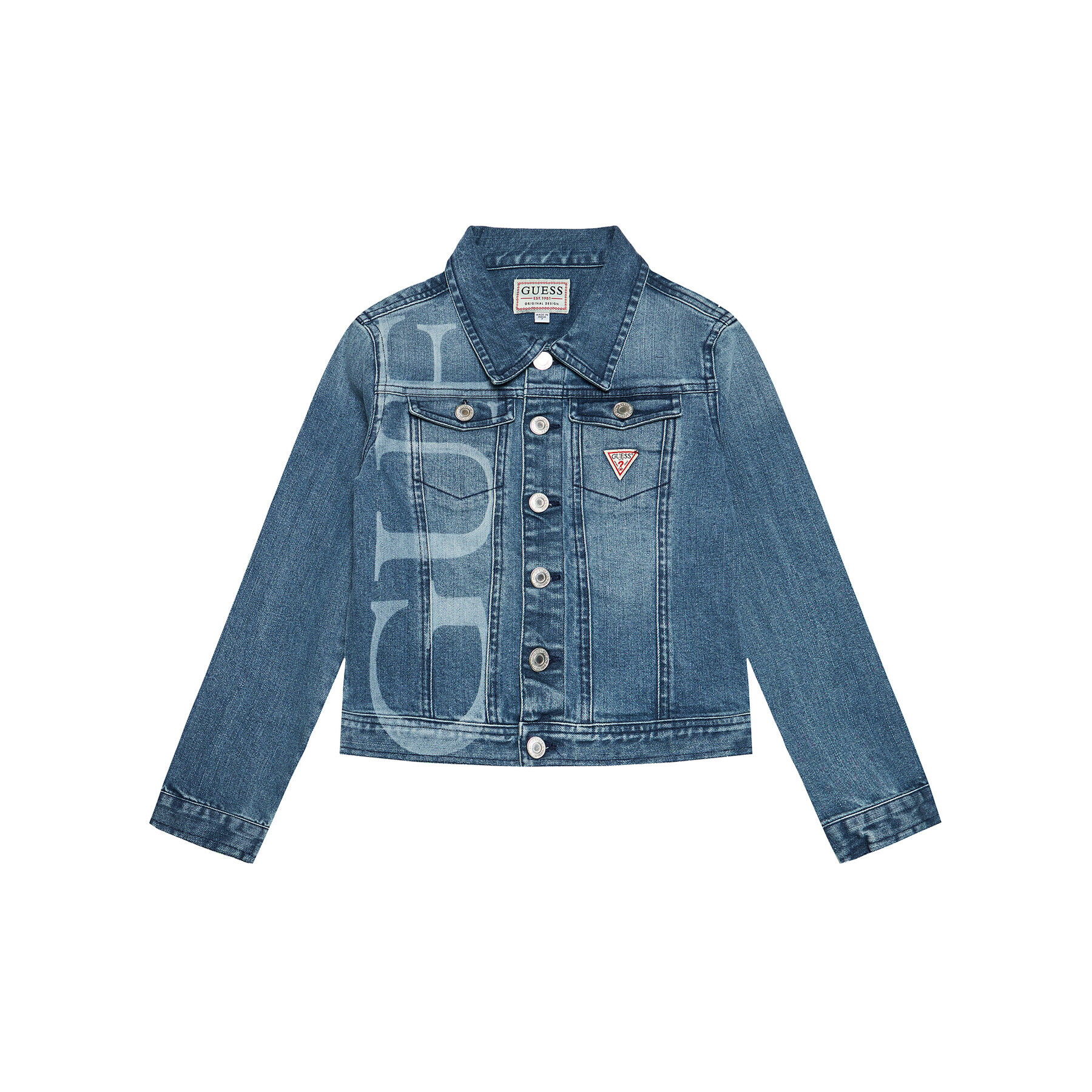 Guess Дънково яке J1RL13 D4AY0 Син Regular Fit - Pepit.bg