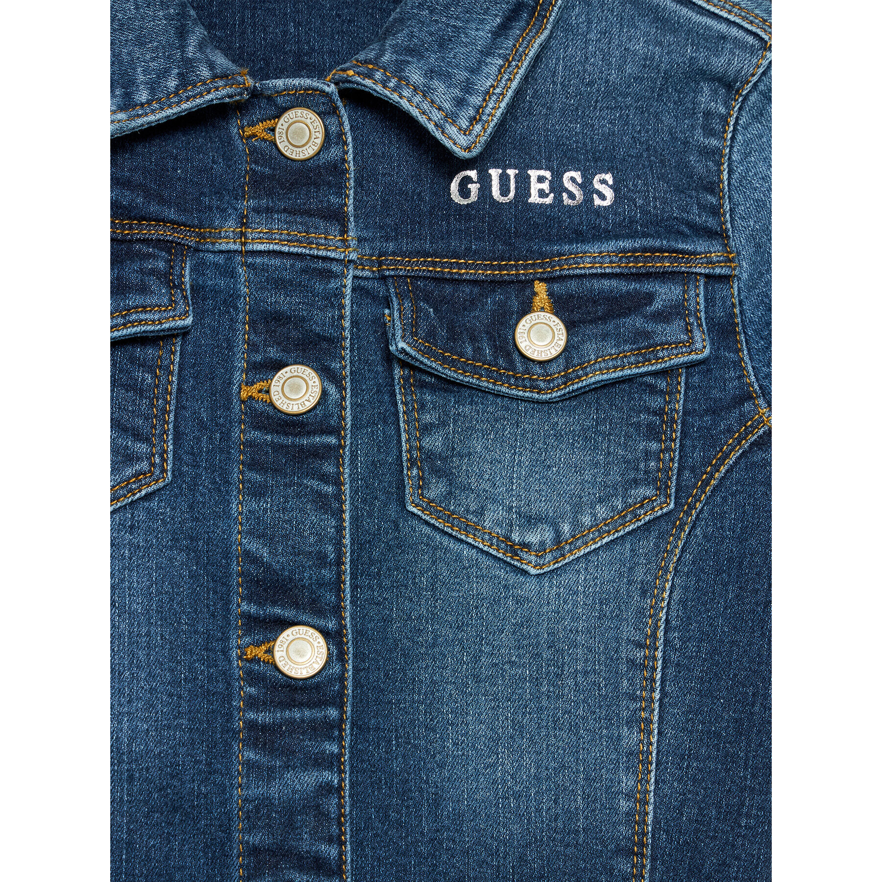 Guess Дънково яке J81L21 D4HB0 Син Regular Fit - Pepit.bg