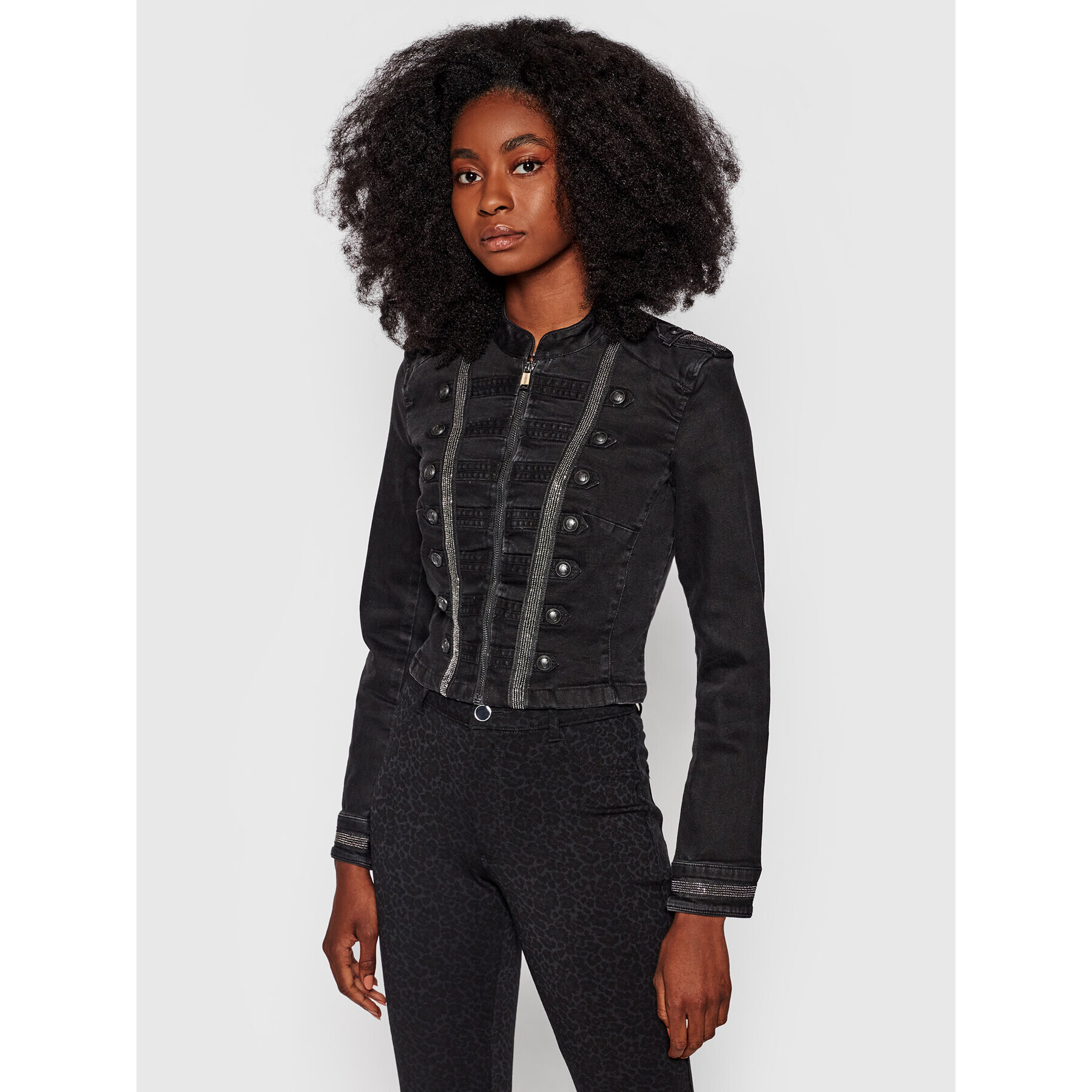Guess Дънково яке Vassa W1YN72 D32R2 Черен Slim Fit - Pepit.bg