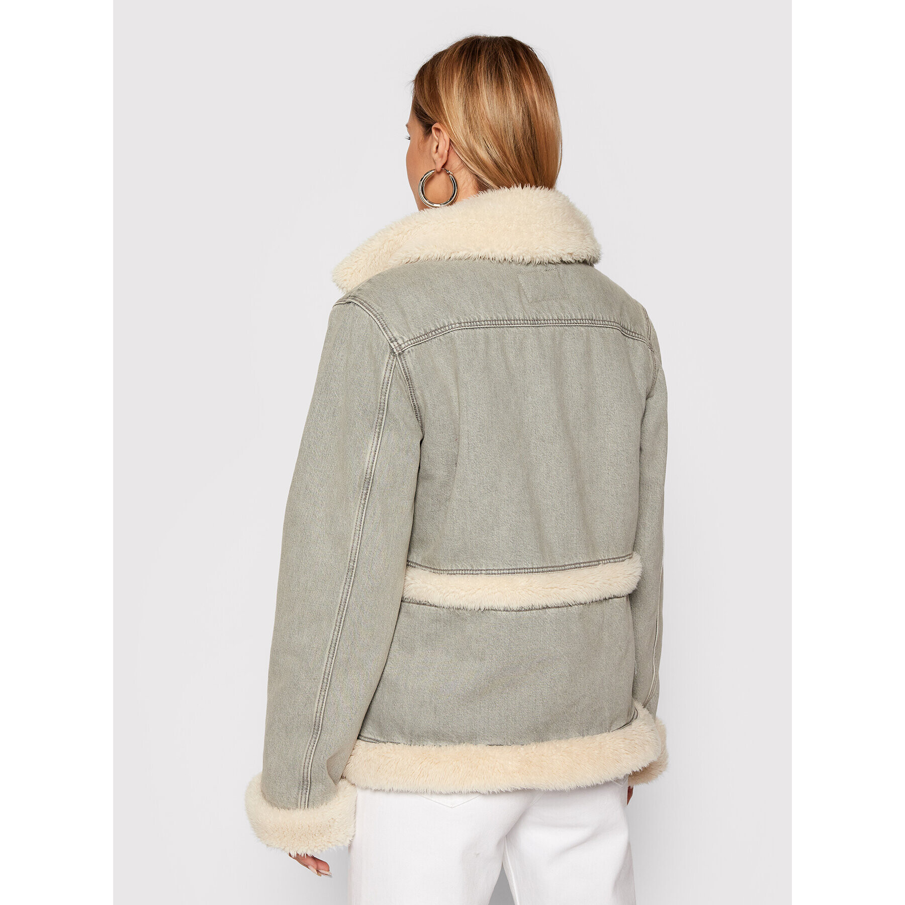 Guess Дънково яке W1BN11 D4HK1 Сив Regular Fit - Pepit.bg