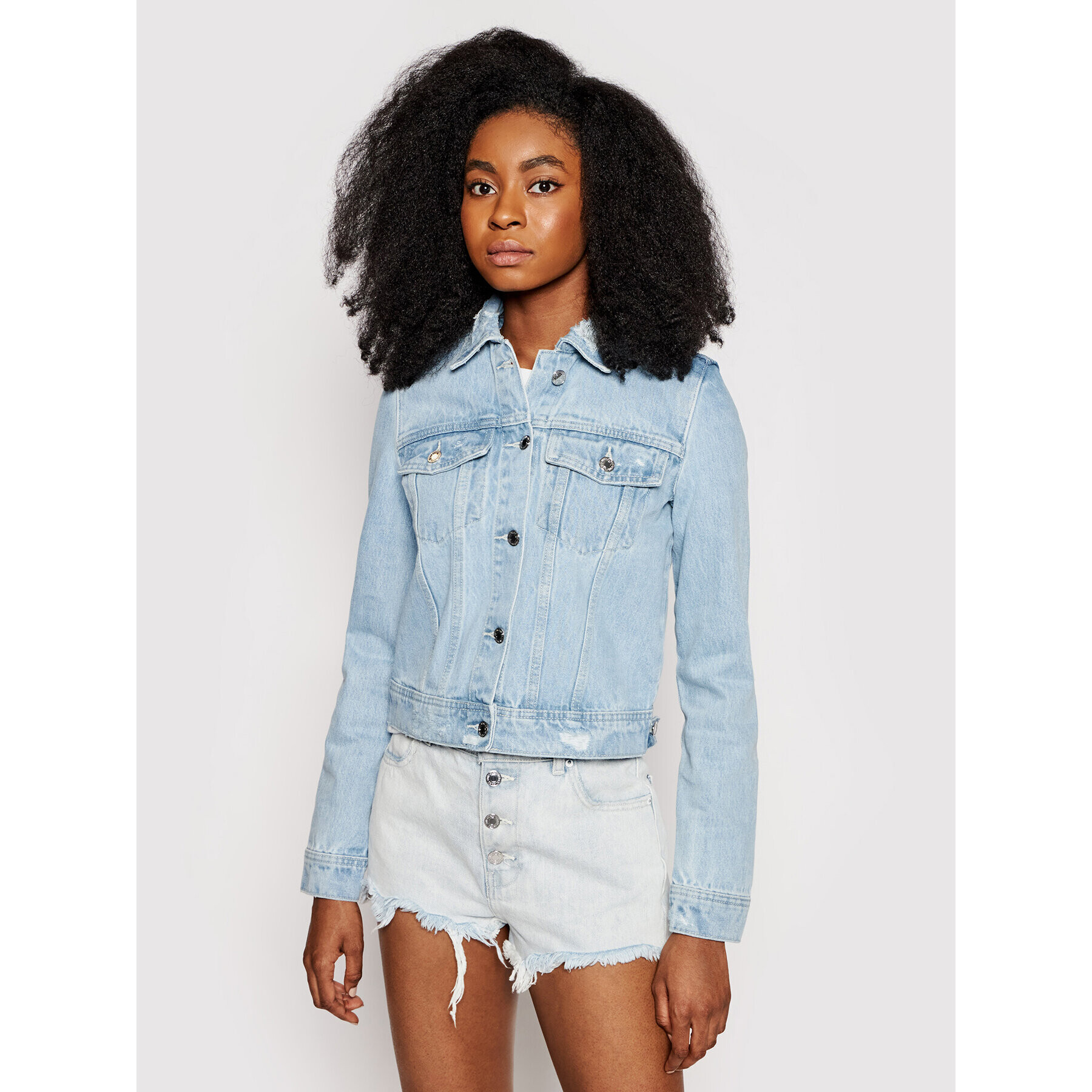 Guess Дънково яке W1GN26 D3P31 Син Regular Fit - Pepit.bg