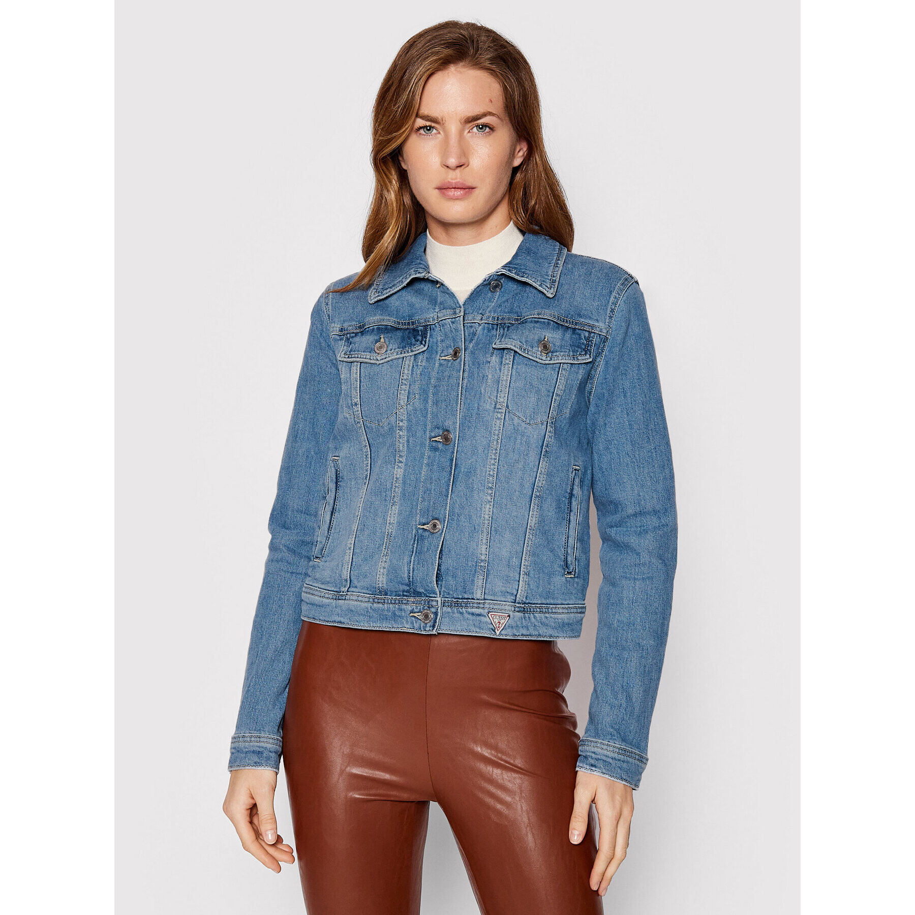 Guess Дънково яке W2GN25 D4MS1 Син Regular Fit - Pepit.bg