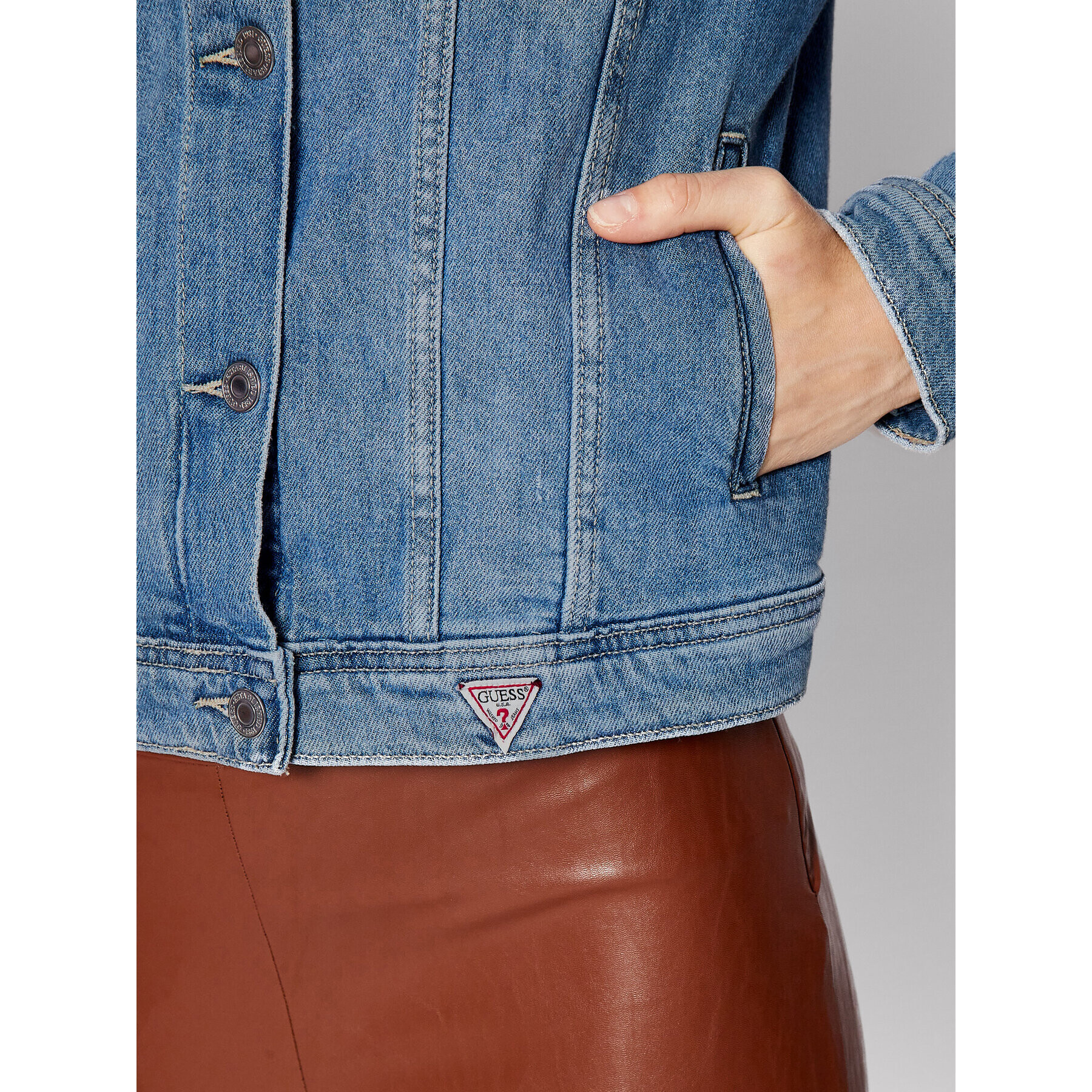 Guess Дънково яке W2GN25 D4MS1 Син Regular Fit - Pepit.bg