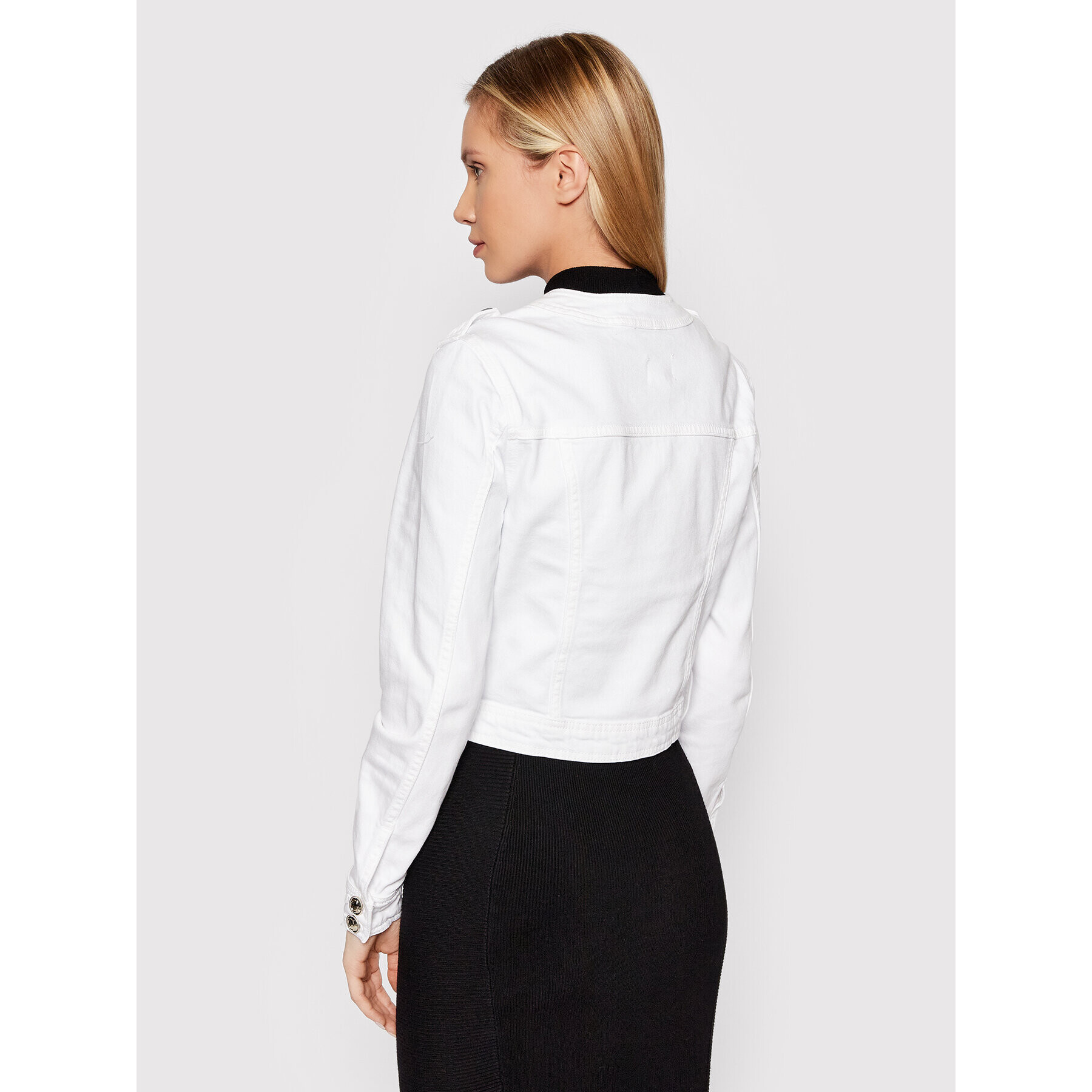 Guess Дънково яке W2RN20 D4IF0 Бял Regular Fit - Pepit.bg