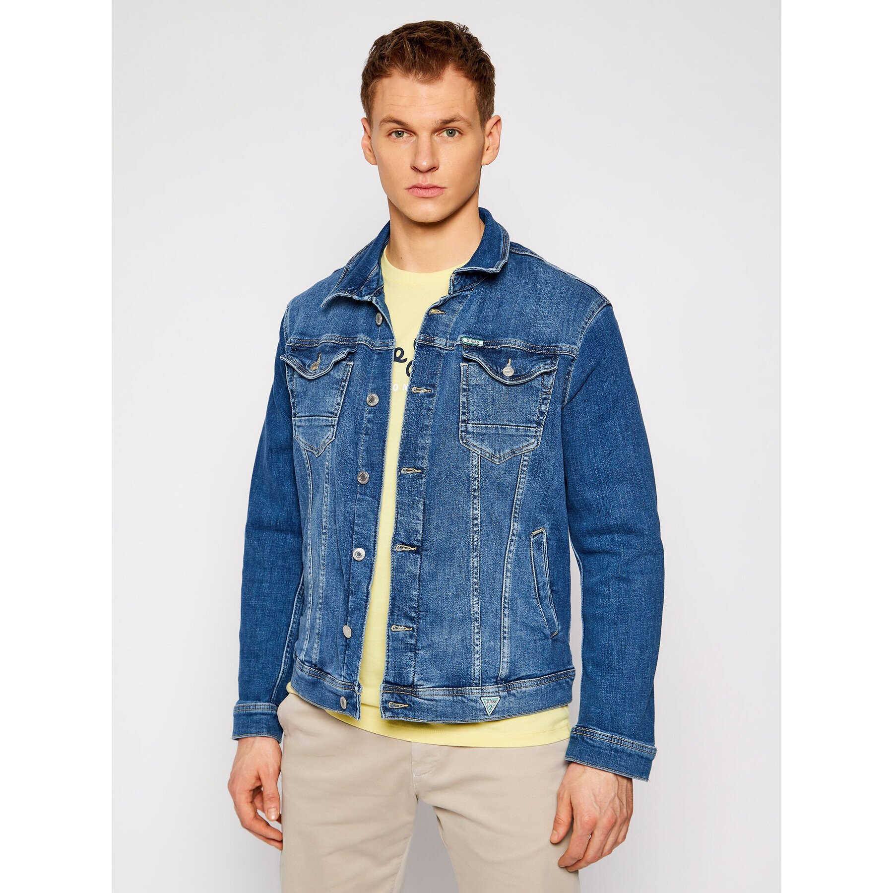 Guess Дънково яке William M1RN14 D4B71 Син Regular Fit - Pepit.bg