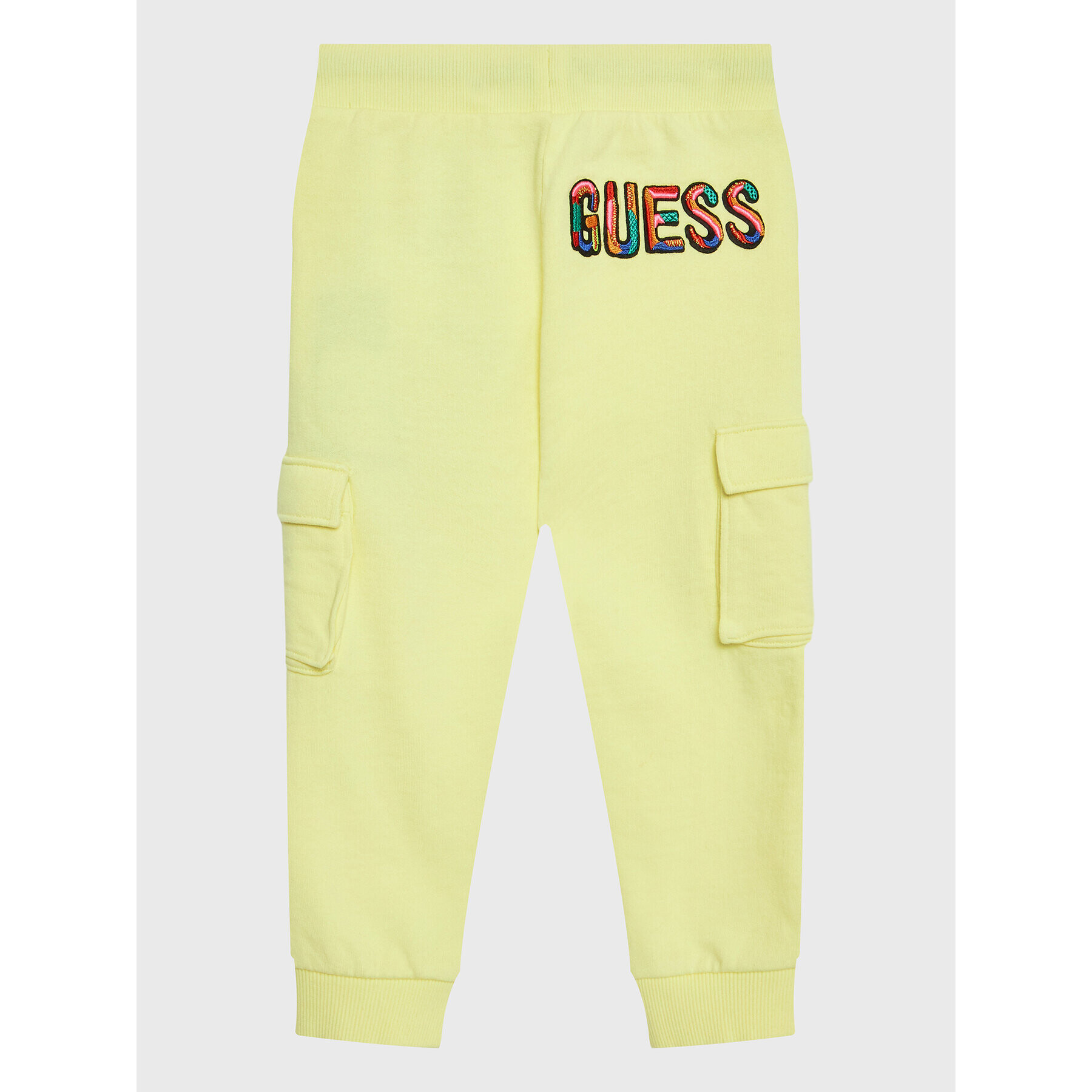 Guess Долнище анцуг N3GQ11 KA6R0 Жълт Relaxed Fit - Pepit.bg