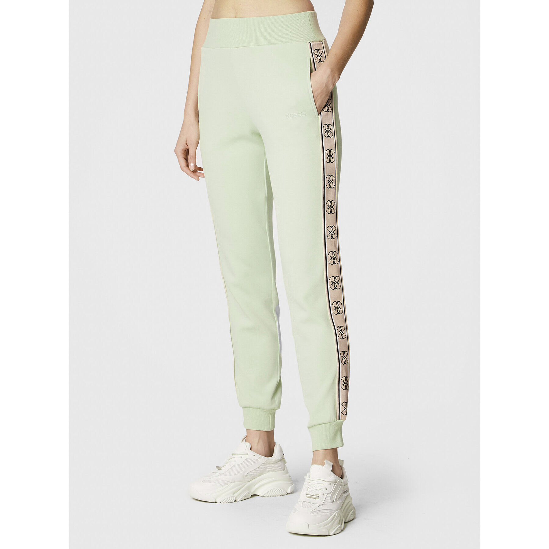 Guess Долнище анцуг V2RB05 KA3P1 Зелен Regular Fit - Pepit.bg