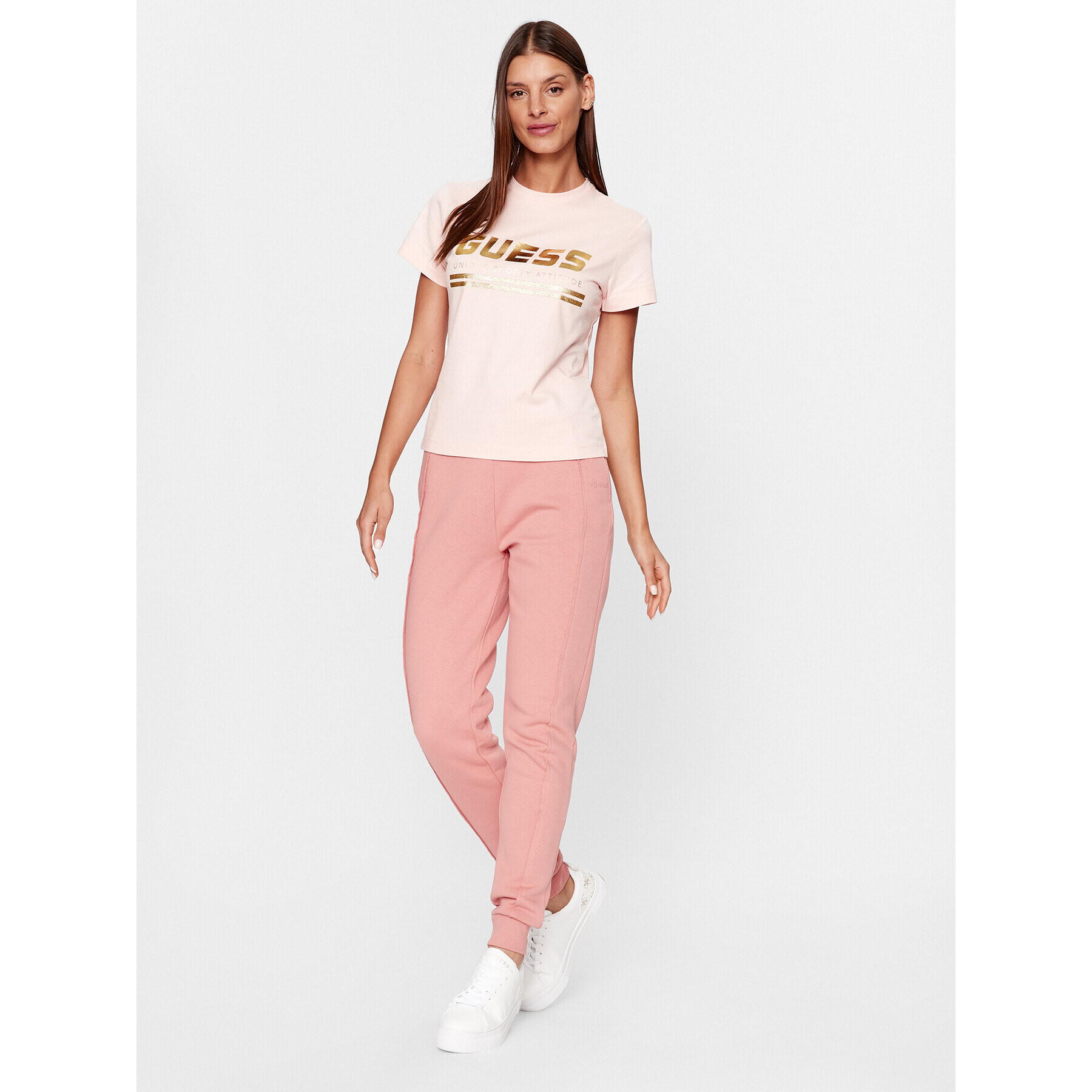 Guess Долнище анцуг V3BB14 KBXX1 Розов Regular Fit - Pepit.bg