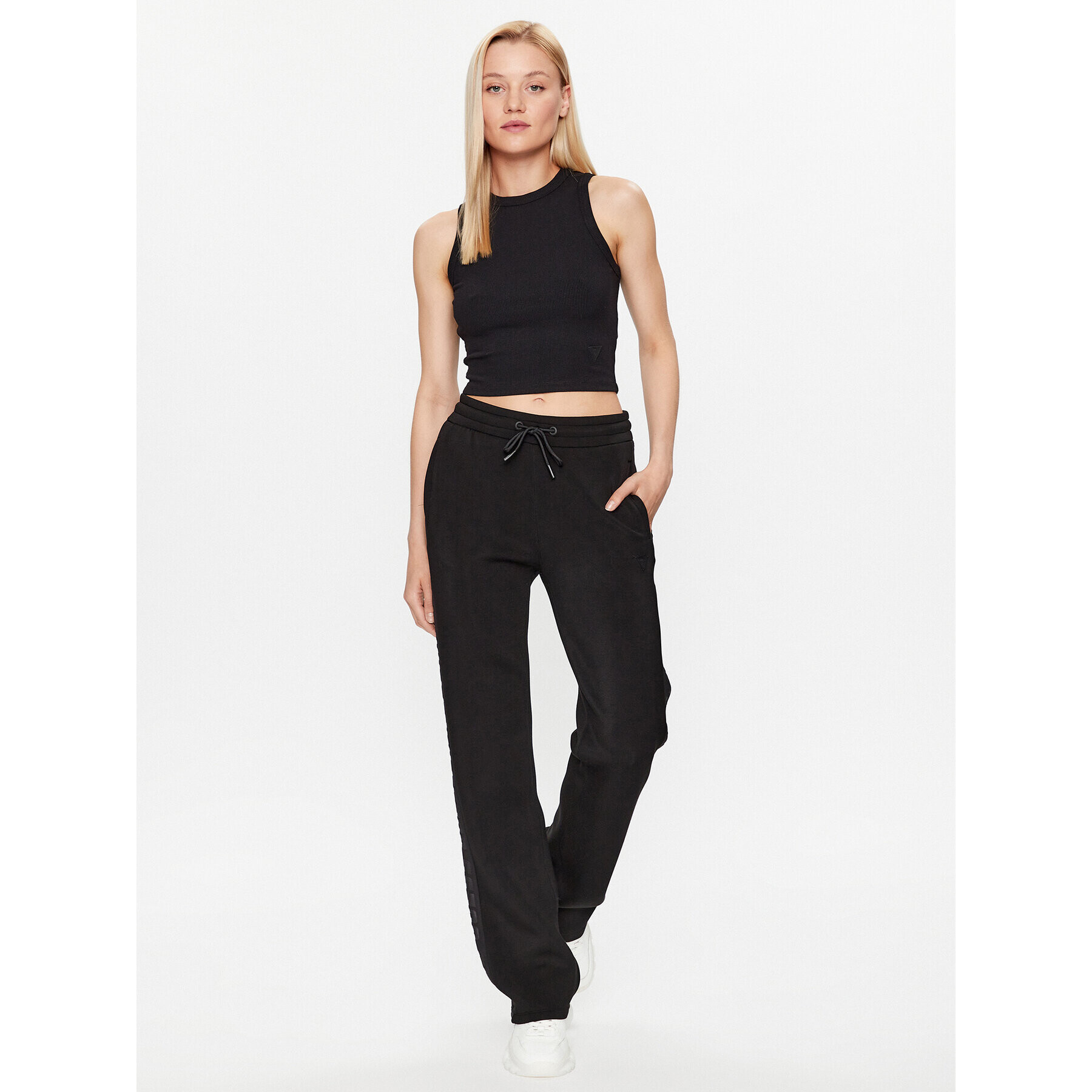 Guess Долнище анцуг V3RB21 K7UW2 Черен Regular Fit - Pepit.bg