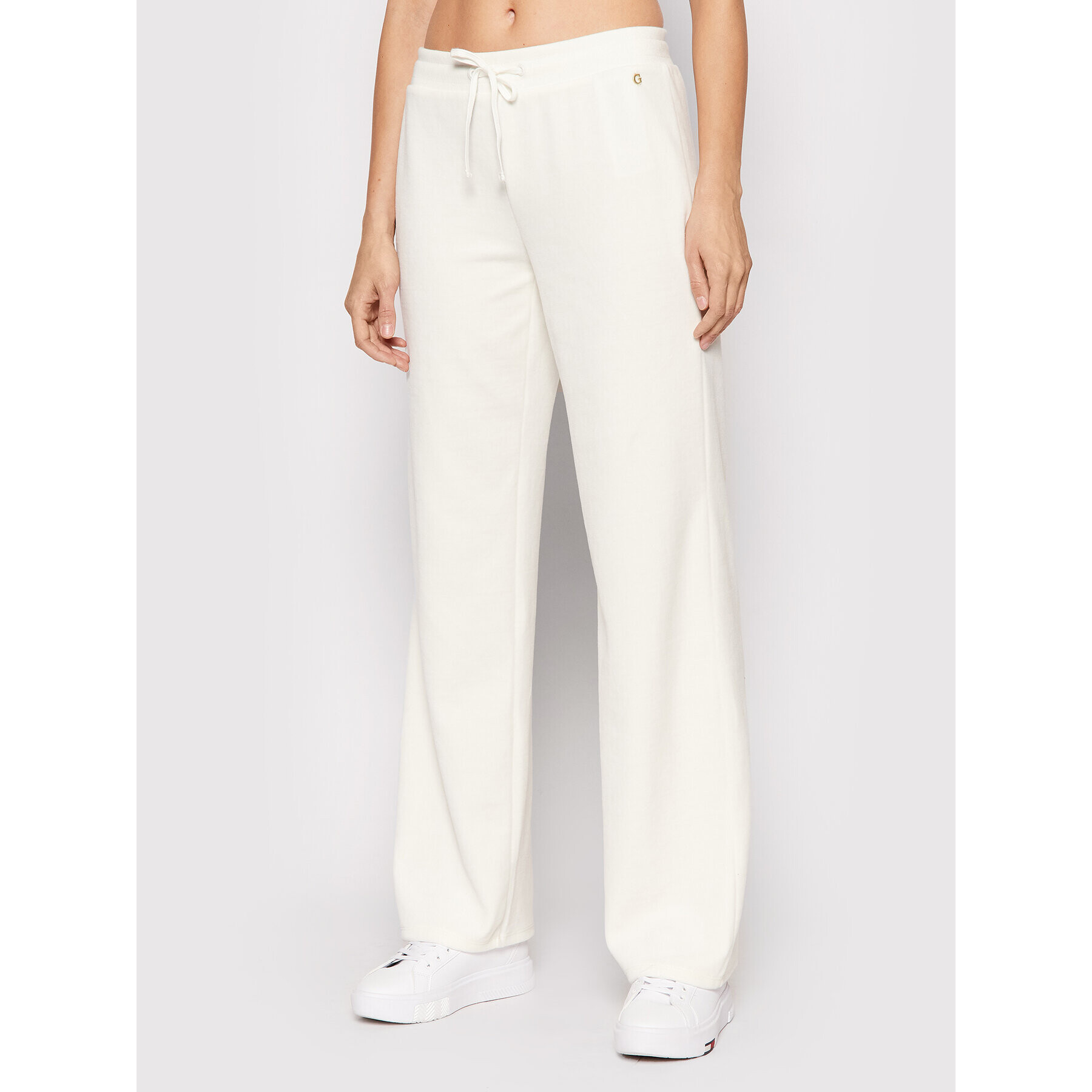 Guess Долнище анцуг G-Charm W1BQ12 K9DT1 Бял Relaxed Fit - Pepit.bg