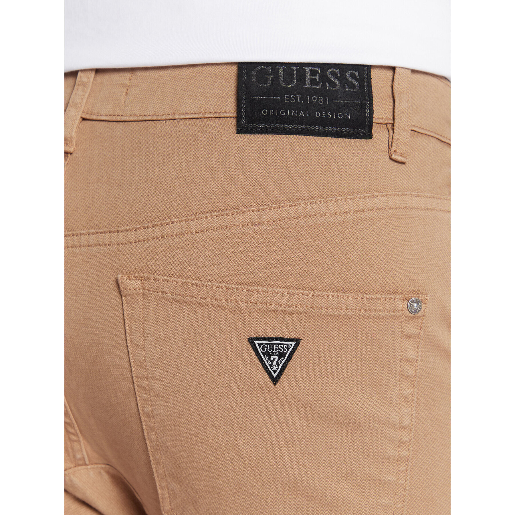 Guess Джогъри M2BB17 WEYA3 Бежов Slim Fit - Pepit.bg