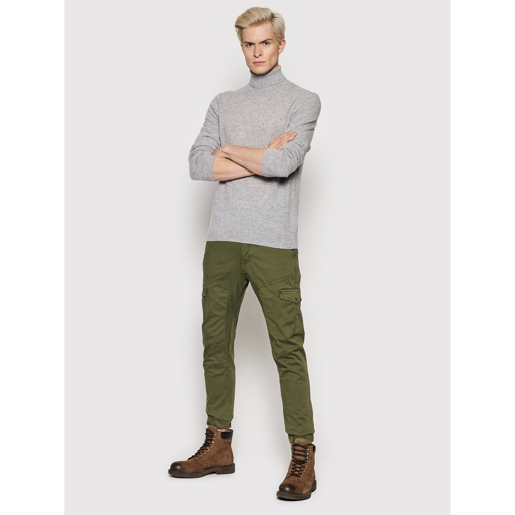 Guess Джогъри New Combat M1BB17 WDD52 Зелен Slim Fit - Pepit.bg