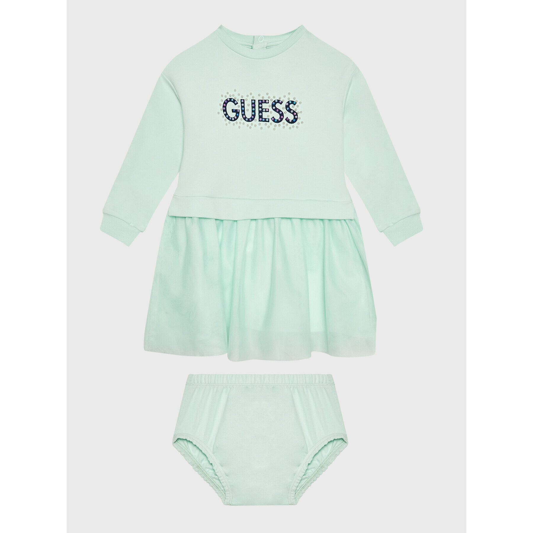 Guess Елегантна рокля A3RK08 KA6V0 Зелен Regular Fit - Pepit.bg