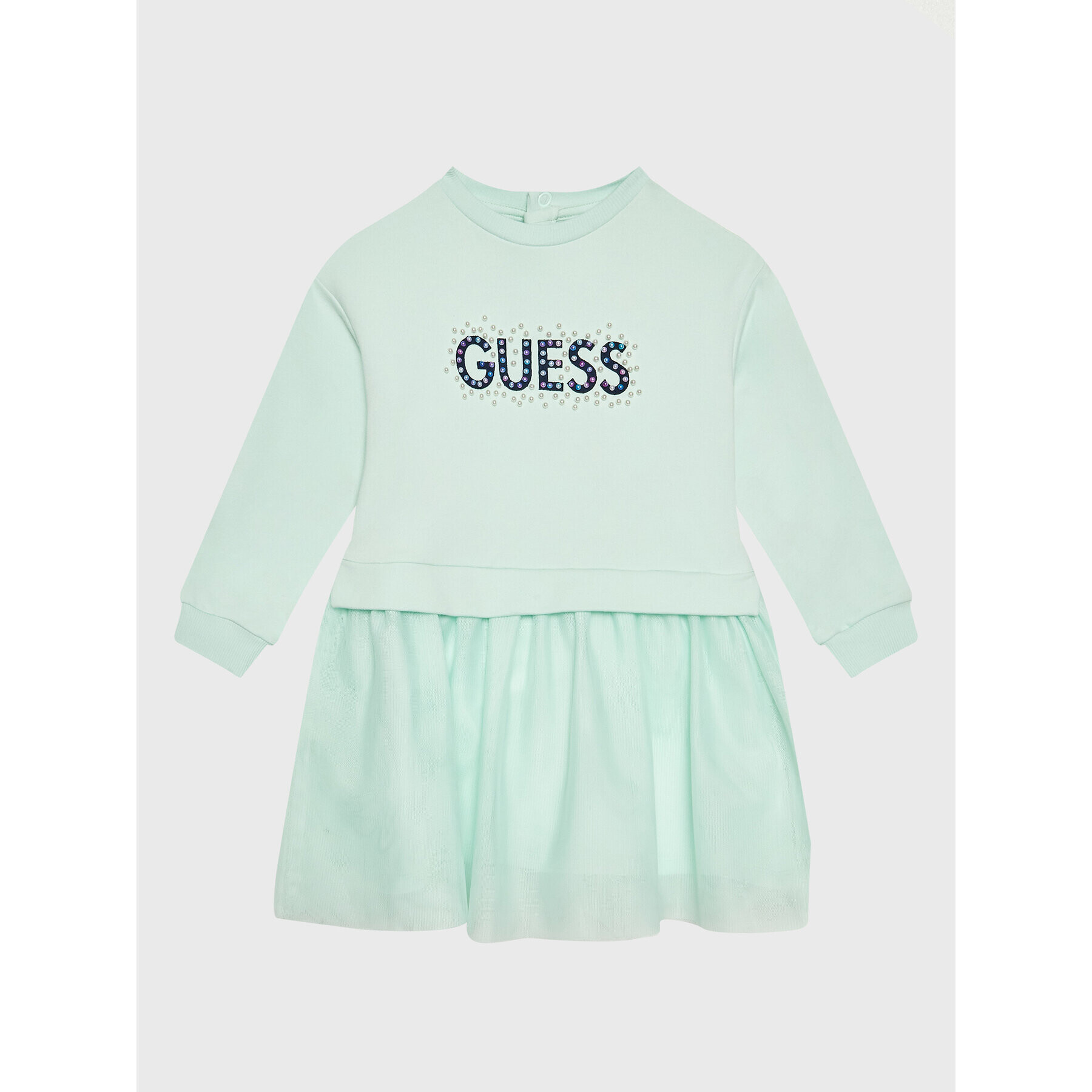 Guess Елегантна рокля A3RK08 KA6V0 Зелен Regular Fit - Pepit.bg