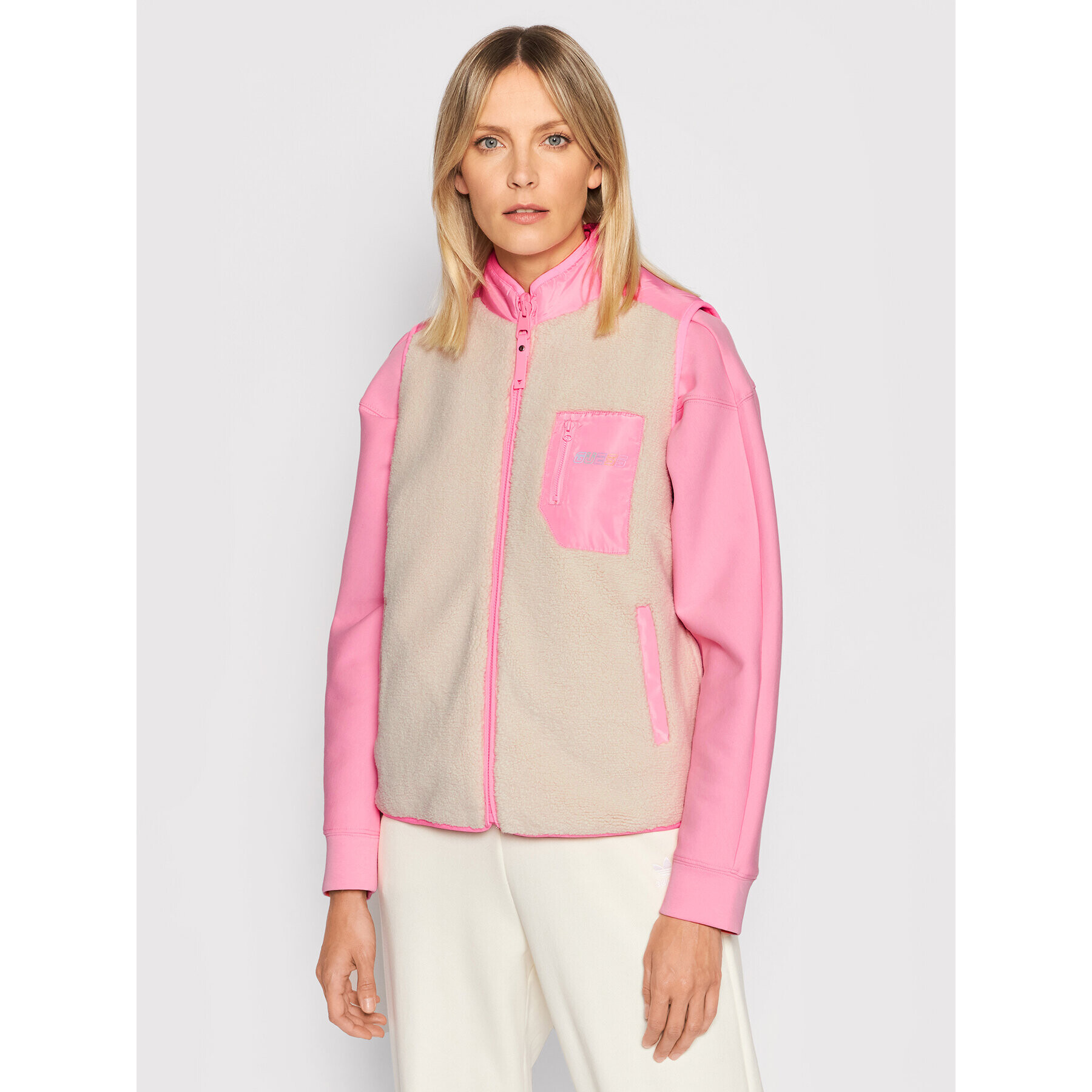 Guess Елек Audrey O1BA0B WO06S Розов Regular Fit - Pepit.bg