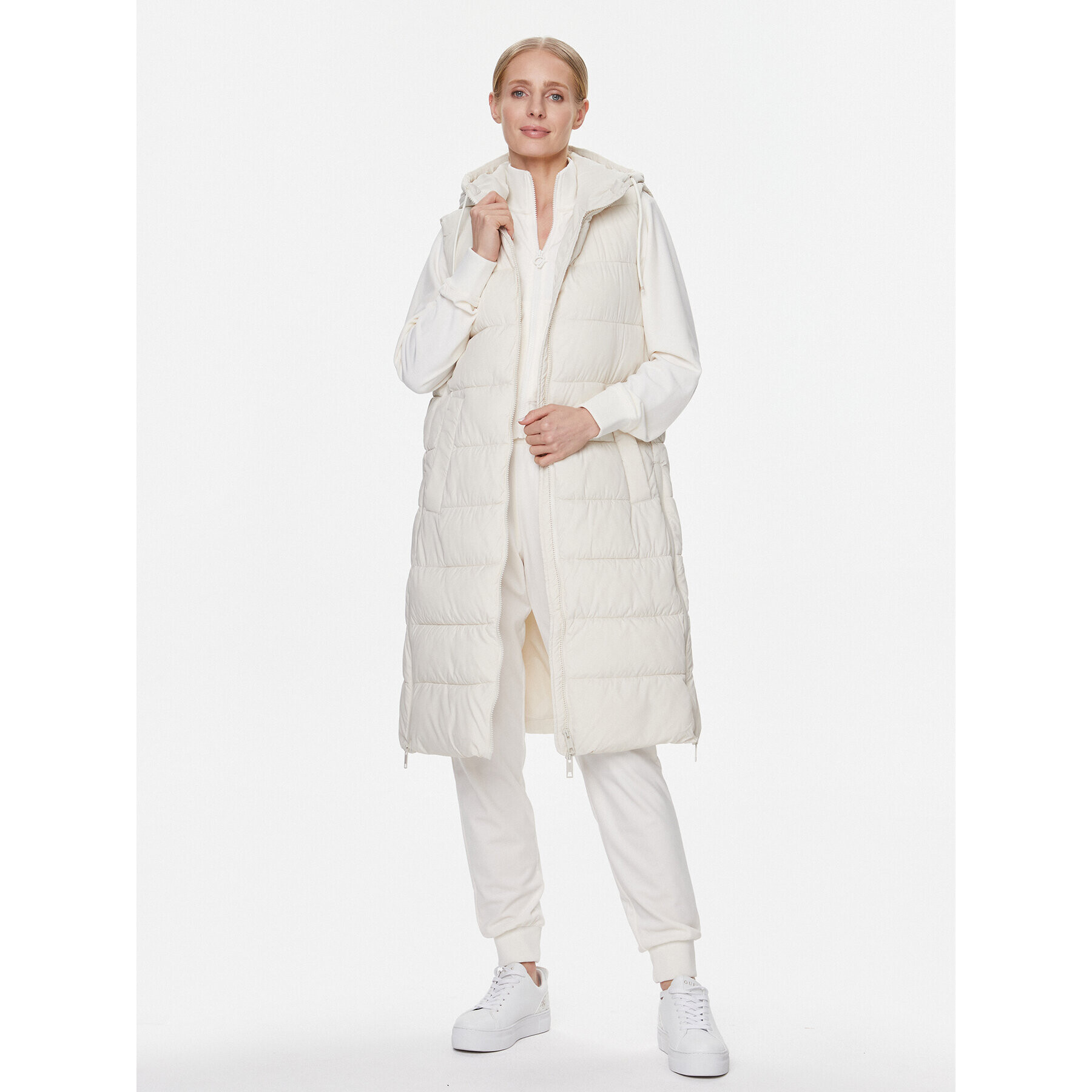 Guess Елек Breana V4RL01 WFYE2 Бял Regular Fit - Pepit.bg