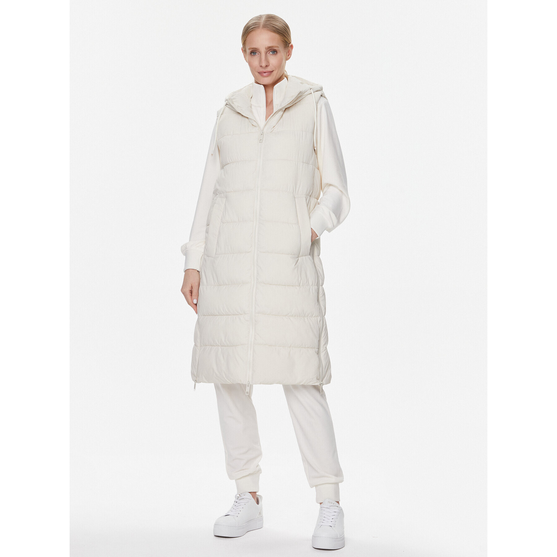 Guess Елек Breana V4RL01 WFYE2 Бял Regular Fit - Pepit.bg