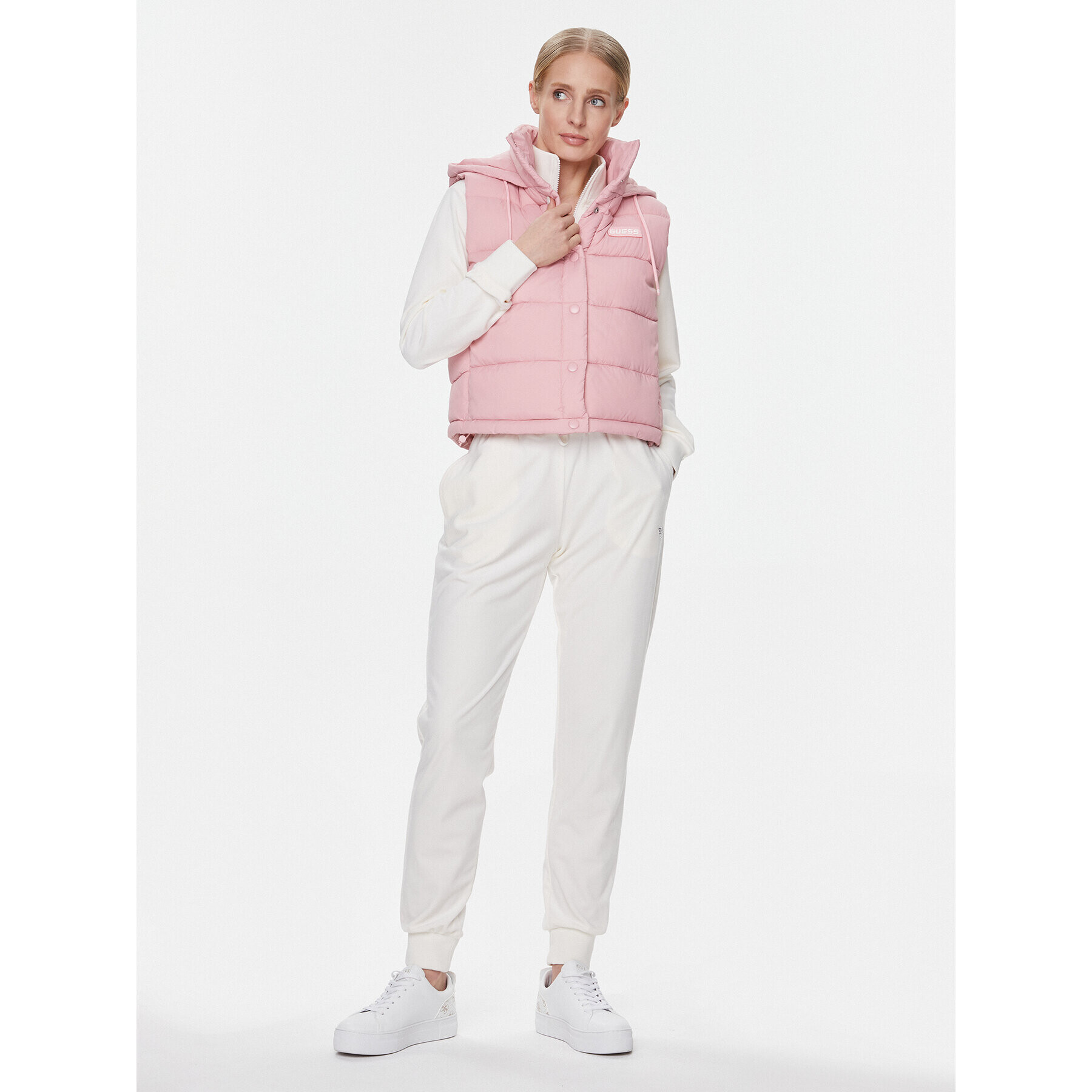 Guess Елек Breana V4RL02 WFYE2 Бежов Regular Fit - Pepit.bg