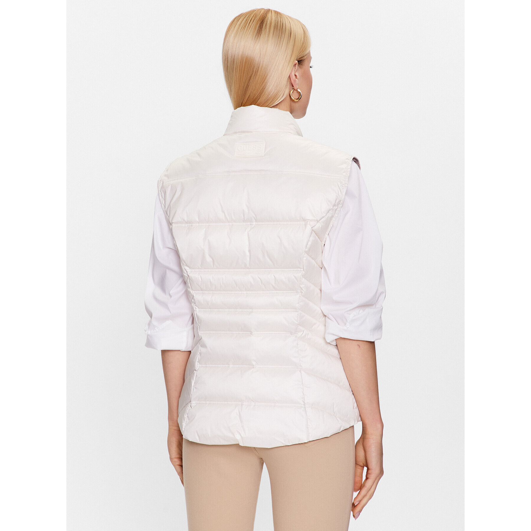 Guess Елек Ginger W3RN53 WF5C2 Бял Slim Fit - Pepit.bg