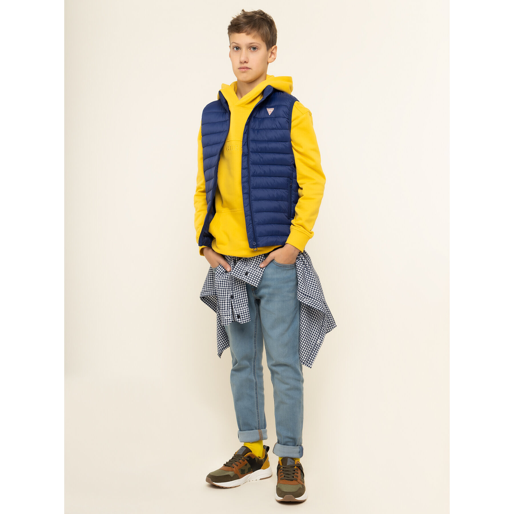 Guess Елек H93J01 WCAO0 Тъмносин Regular Fit - Pepit.bg