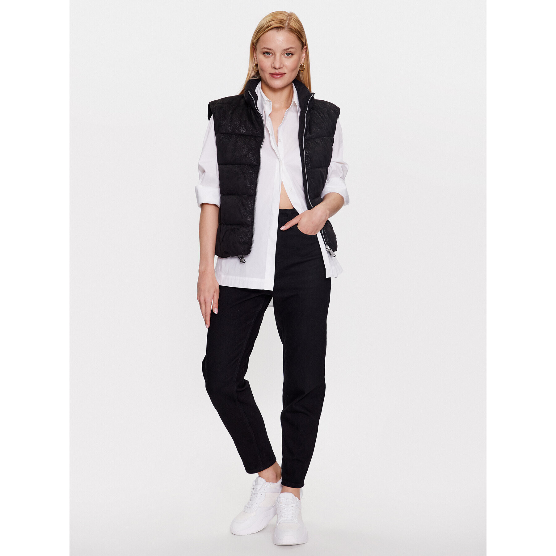 Guess Елек Jole W3YN38 WFIY0 Черен Regular Fit - Pepit.bg