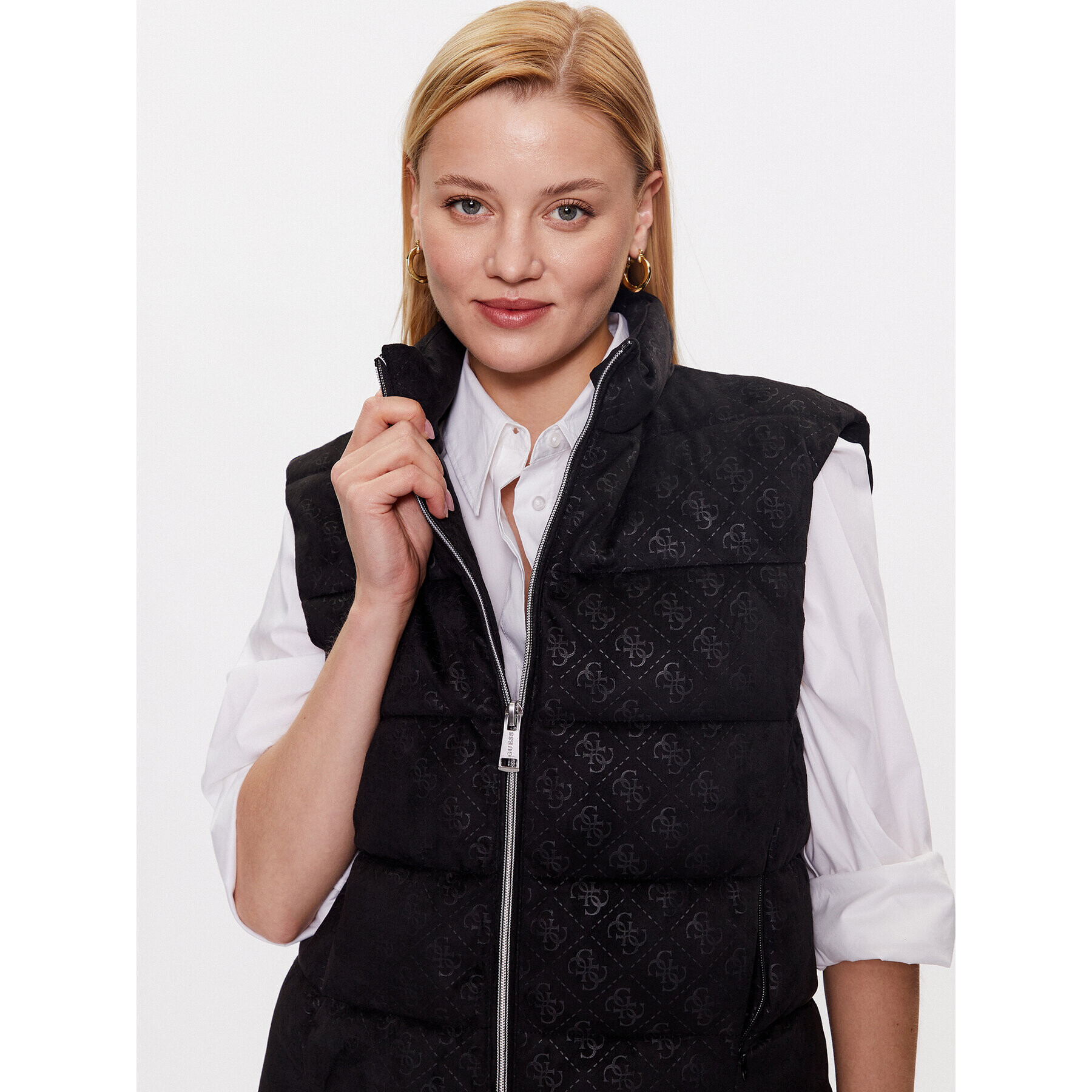 Guess Елек Jole W3YN38 WFIY0 Черен Regular Fit - Pepit.bg