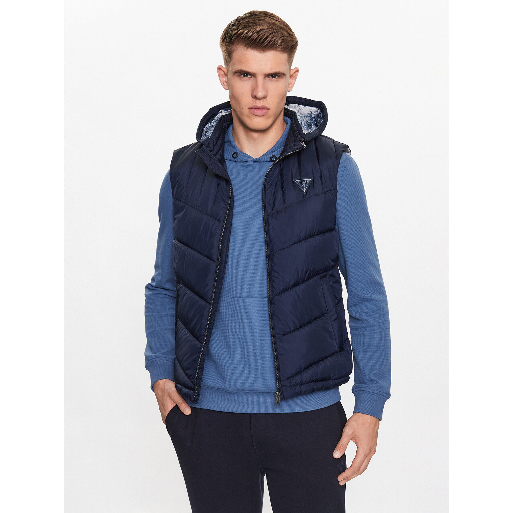 Guess Елек M3YN13 WFHG2 Син Regular Fit - Pepit.bg
