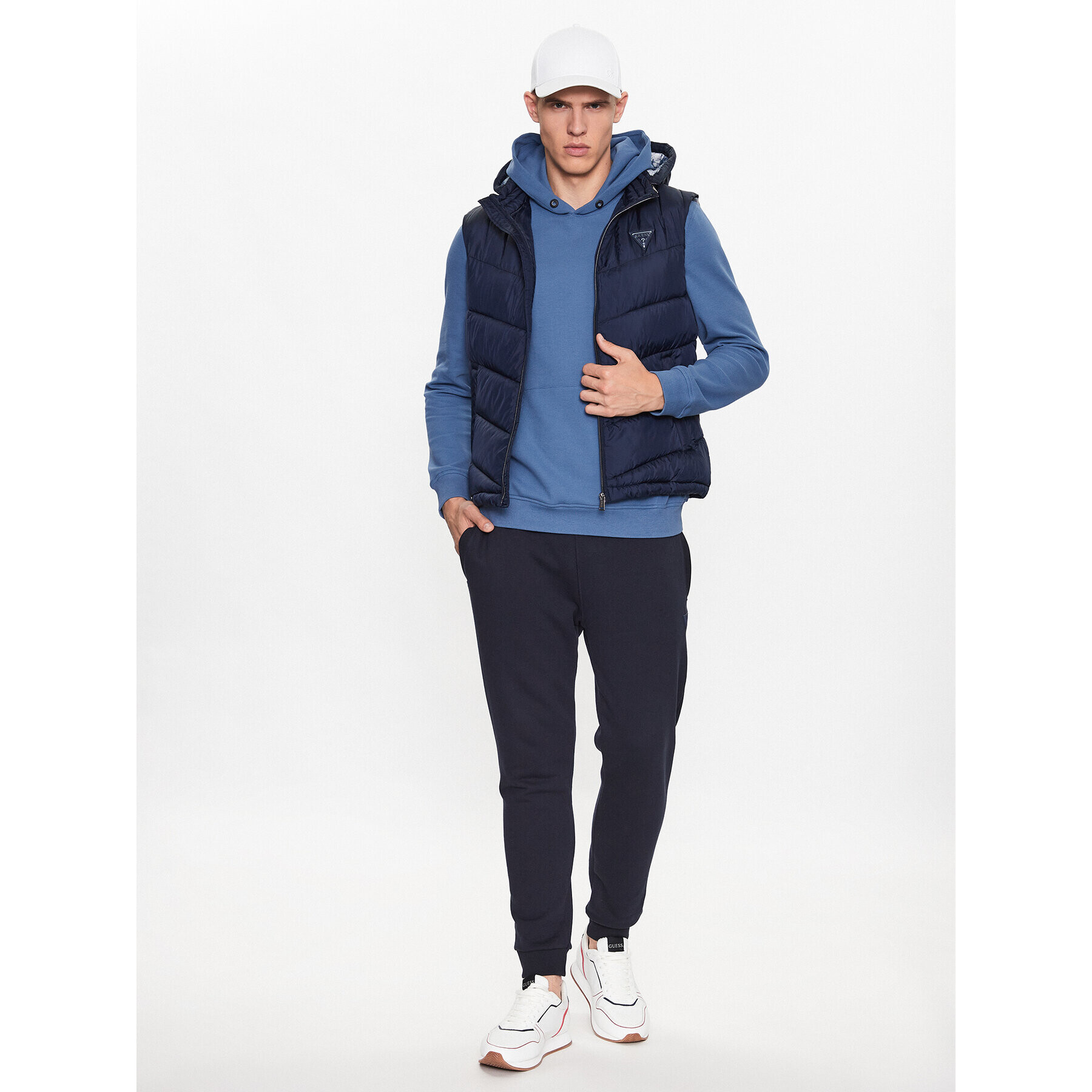 Guess Елек M3YN13 WFHG2 Син Regular Fit - Pepit.bg