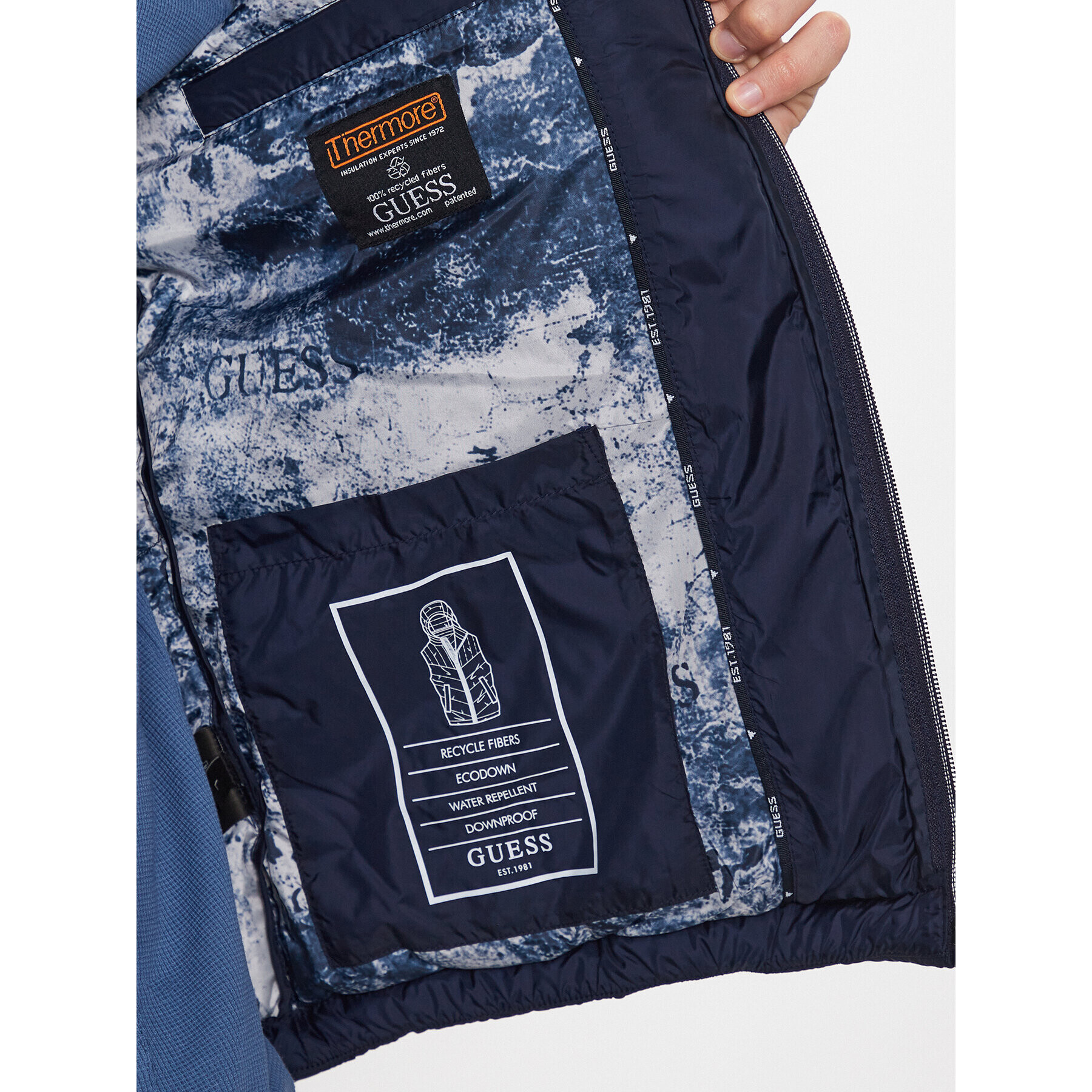 Guess Елек M3YN13 WFHG2 Син Regular Fit - Pepit.bg