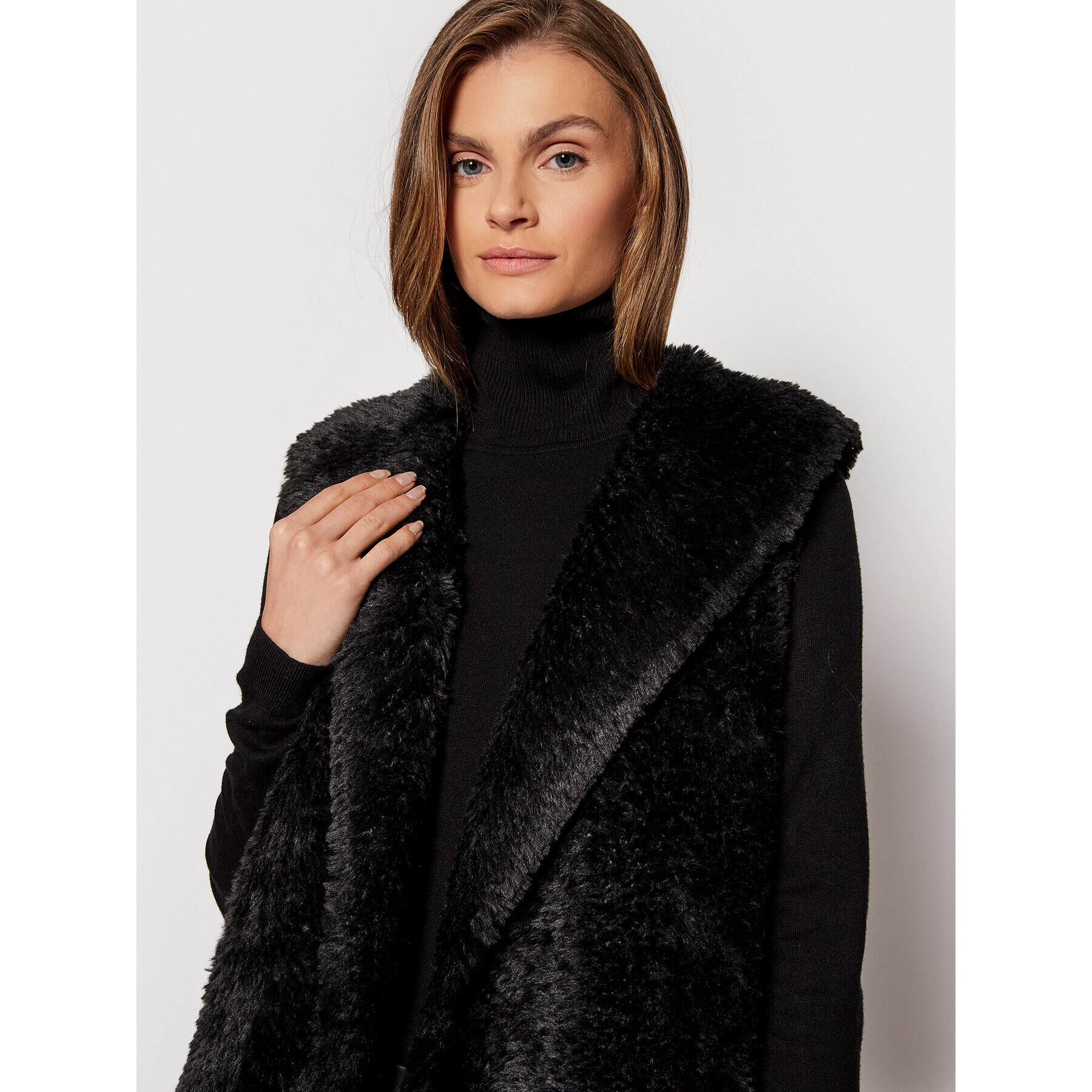 Guess Елек Raffaella W1YN06 WE3J0 Черен Regular Fit - Pepit.bg