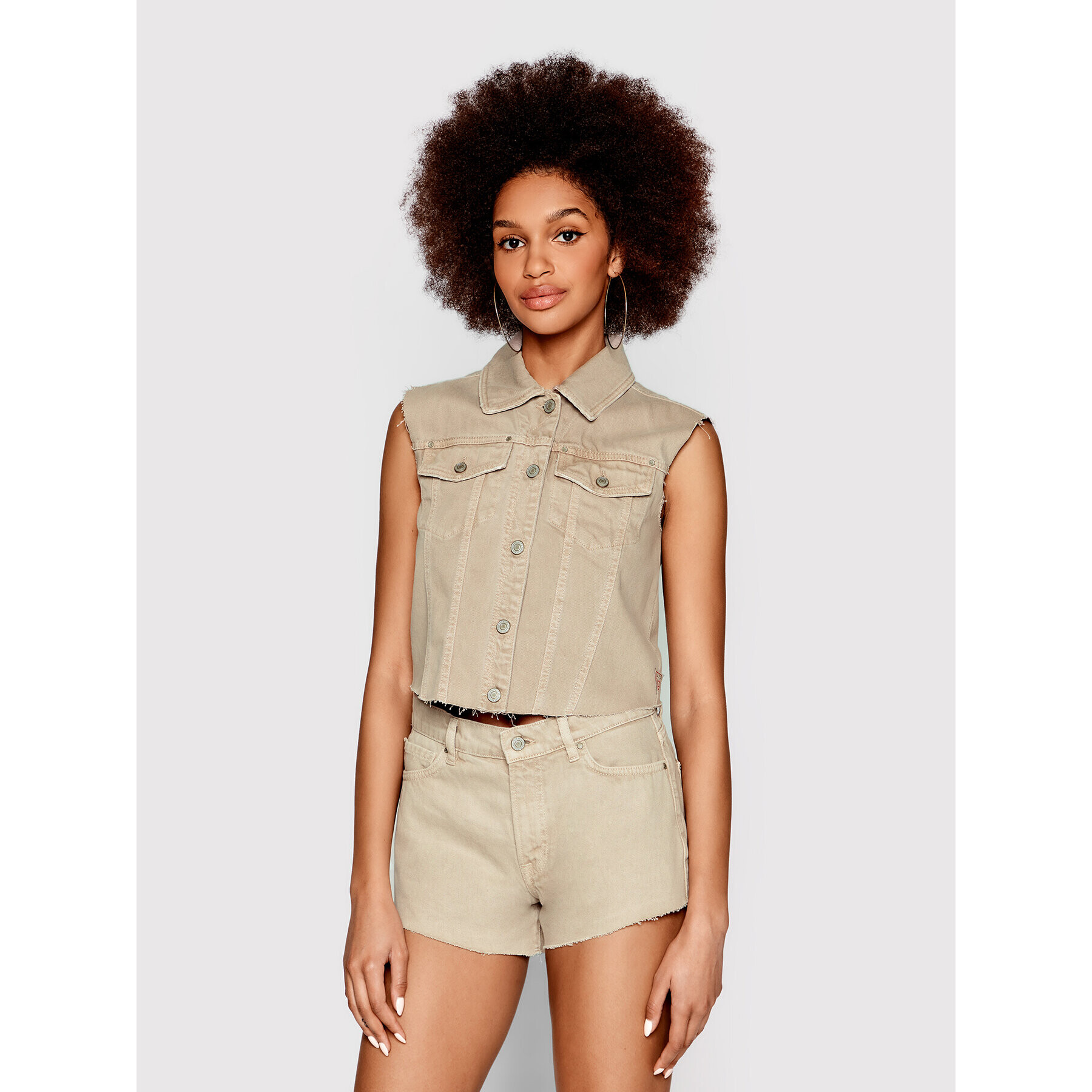 Guess Елек W2GN29 D4MO1 Кафяв Regular Fit - Pepit.bg