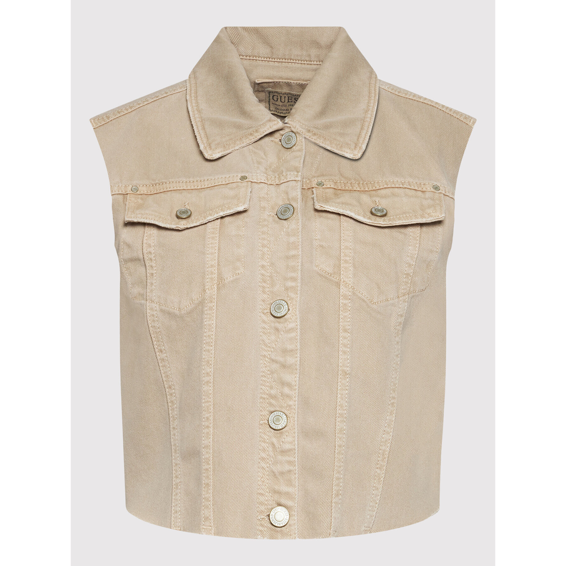 Guess Елек W2GN29 D4MO1 Кафяв Regular Fit - Pepit.bg