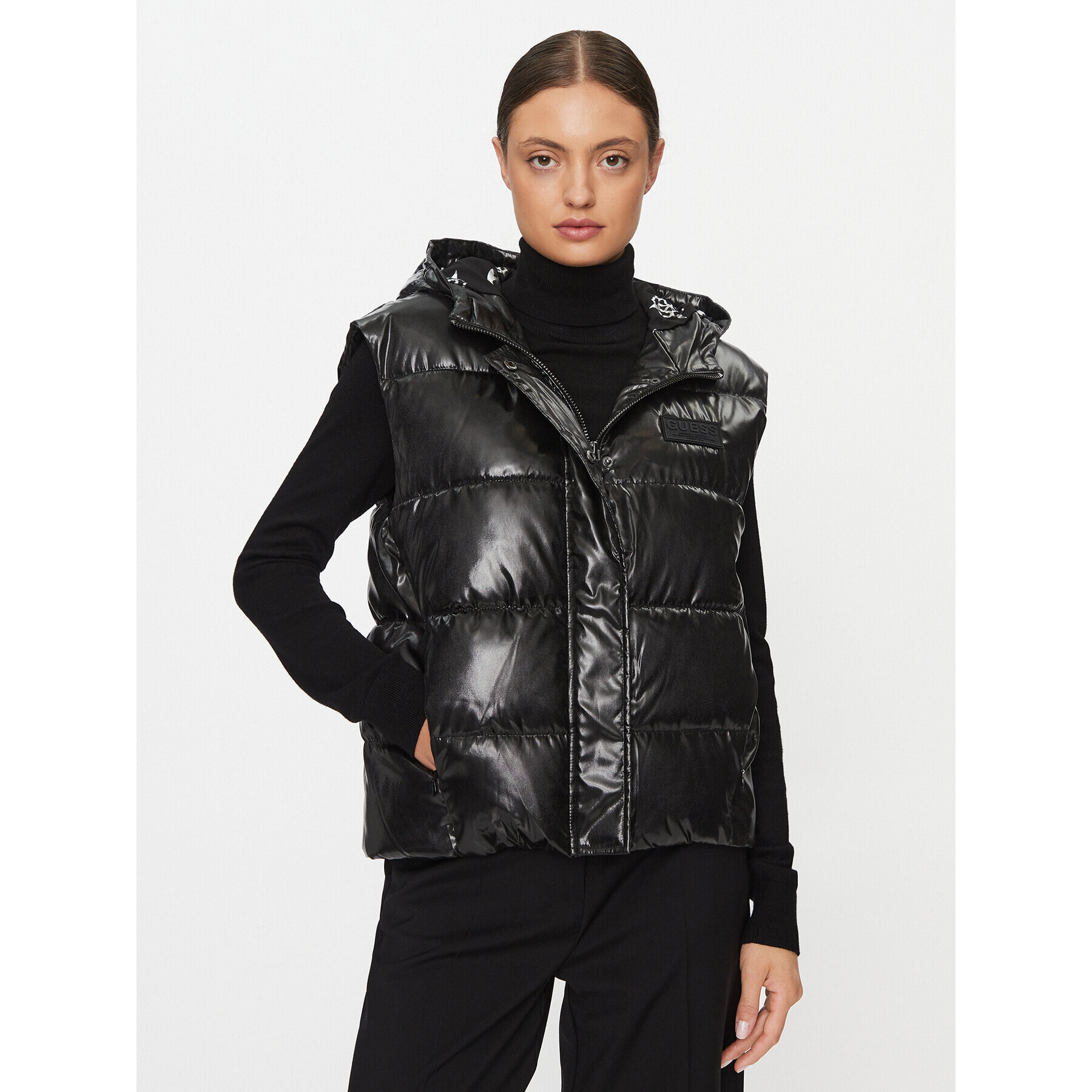 Guess Елек W3BN64 WFAB2 Черен Regular Fit - Pepit.bg