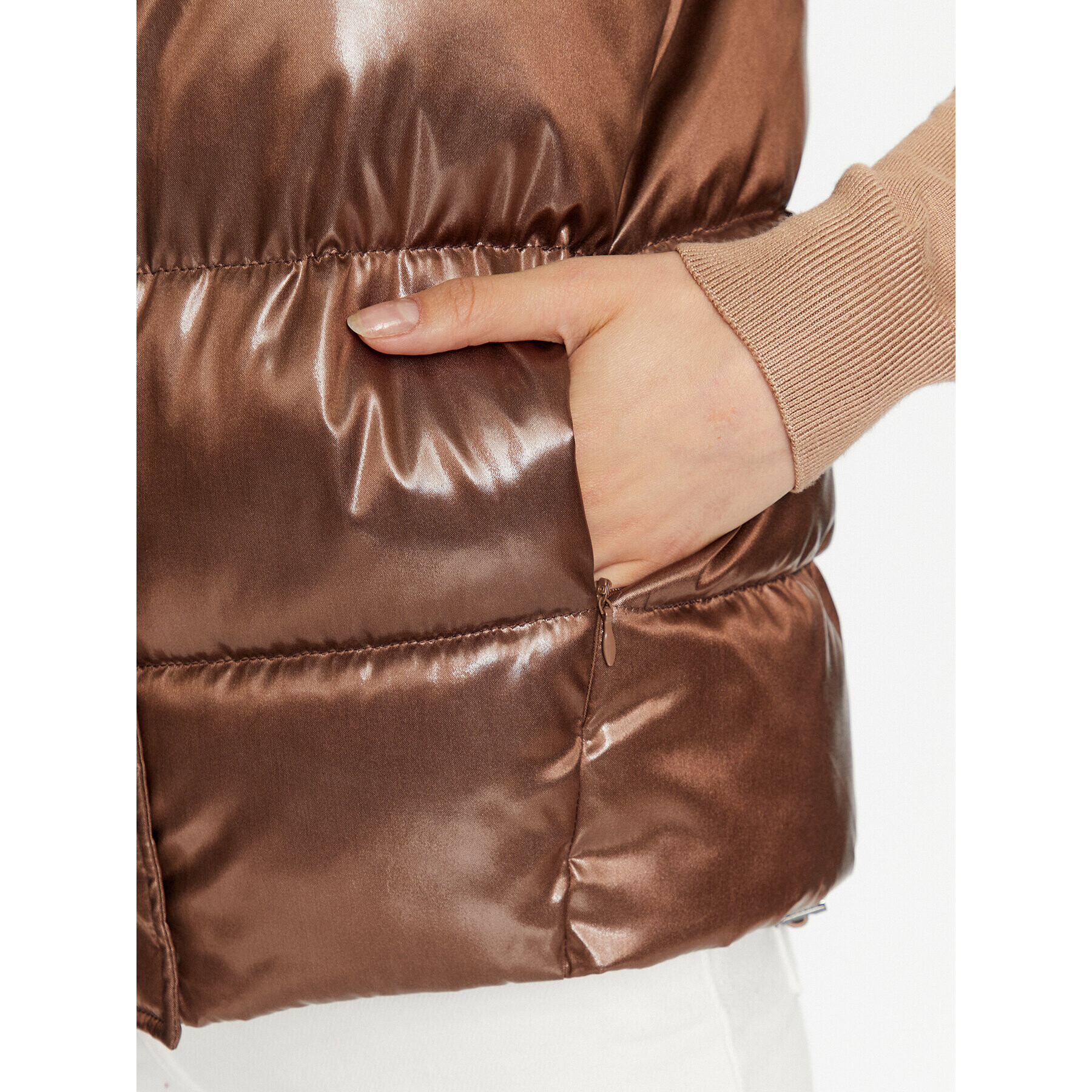 Guess Елек W3BN64 WFAB2 Кафяв Regular Fit - Pepit.bg