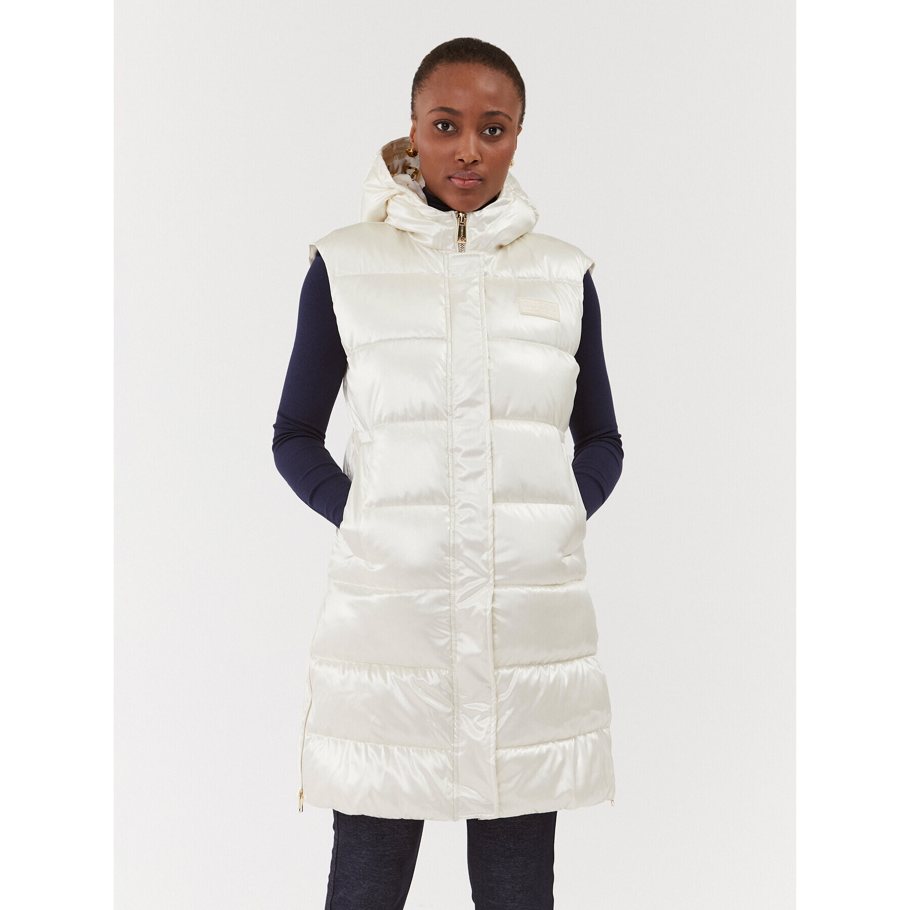 Guess Елек W3BN73 WFAB2 Бял Regular Fit - Pepit.bg