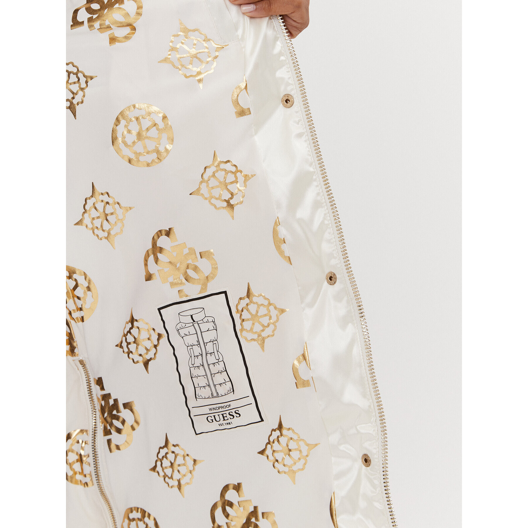 Guess Елек W3BN73 WFAB2 Бял Regular Fit - Pepit.bg
