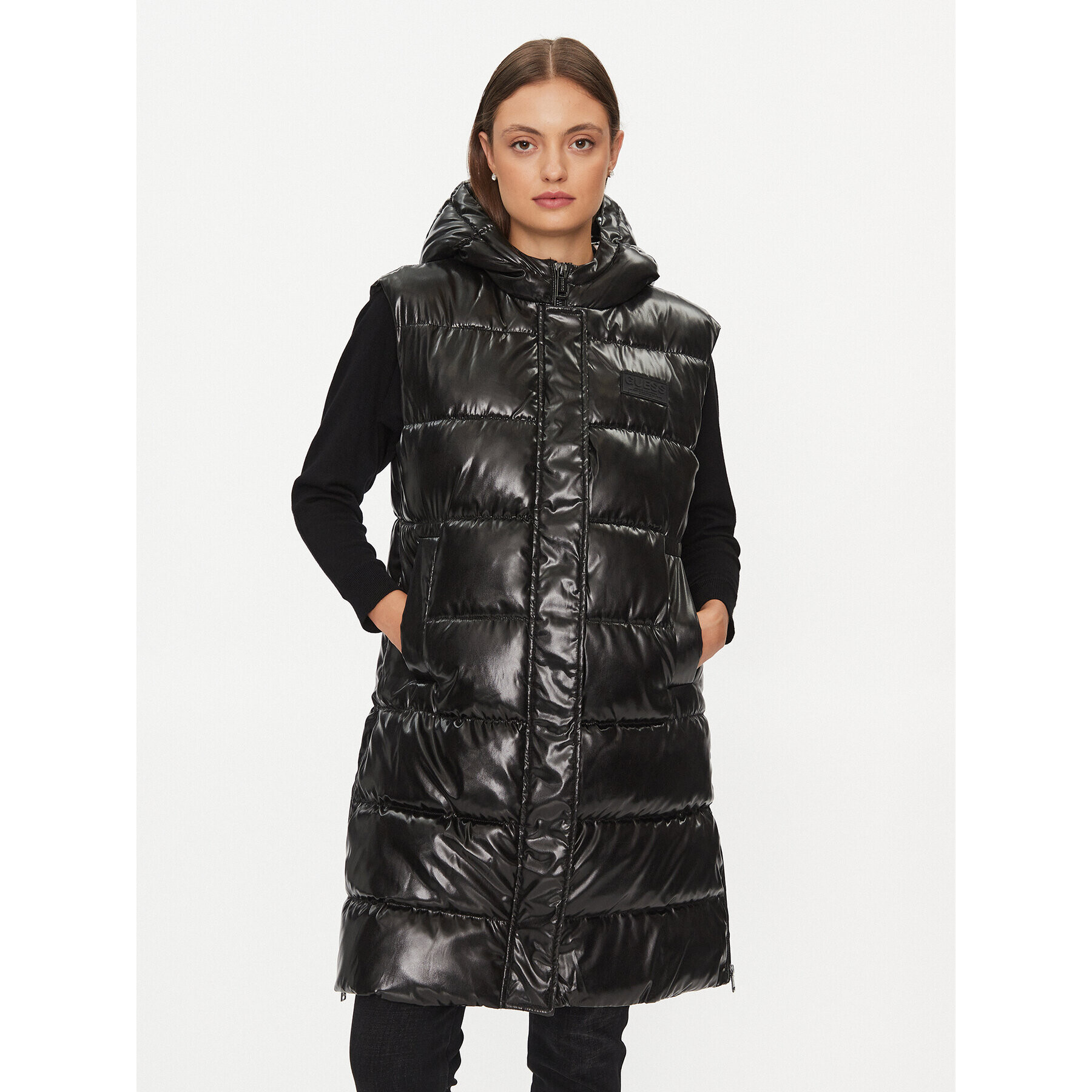 Guess Елек W3BN73 WFAB2 Черен Regular Fit - Pepit.bg
