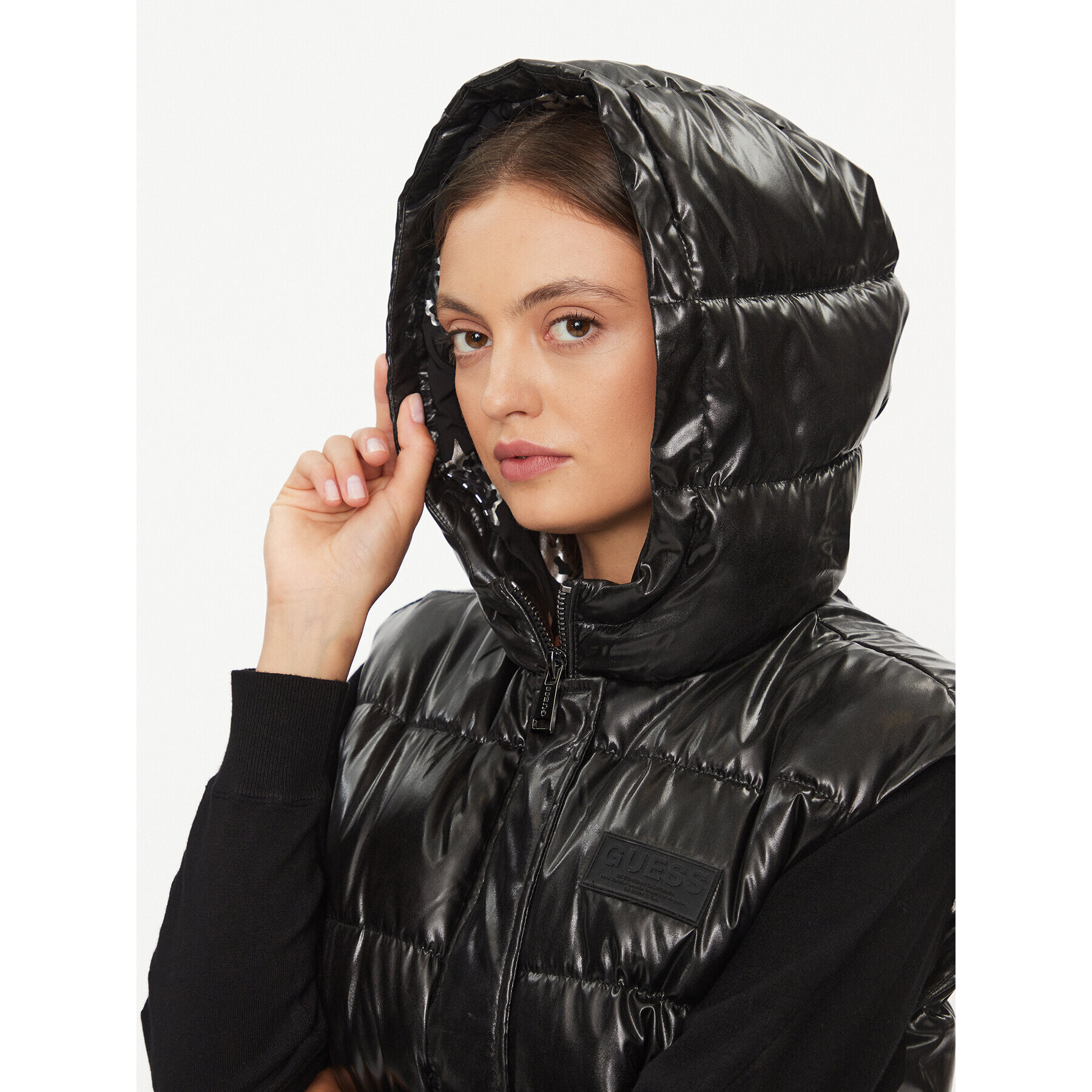 Guess Елек W3BN73 WFAB2 Черен Regular Fit - Pepit.bg